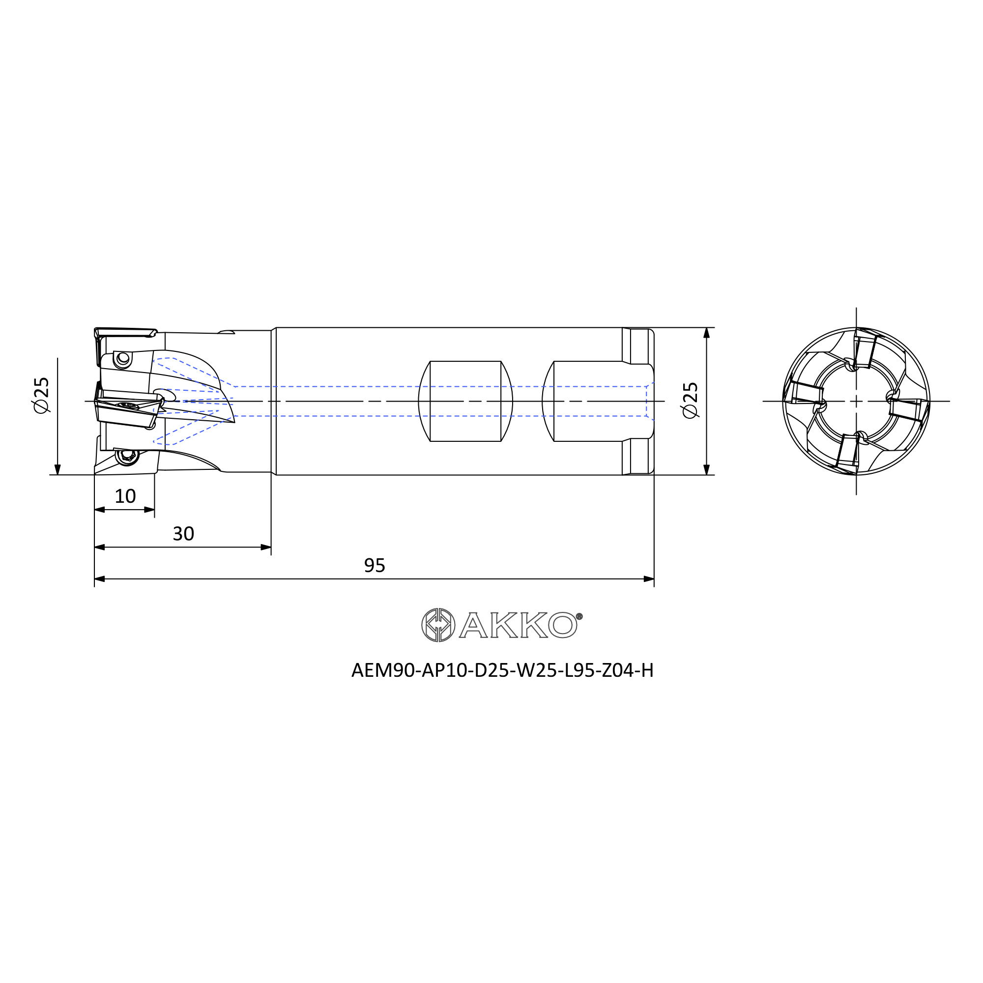 AKKO AEM90-AP10-D25-W25-L95-Z04-H — фото 3