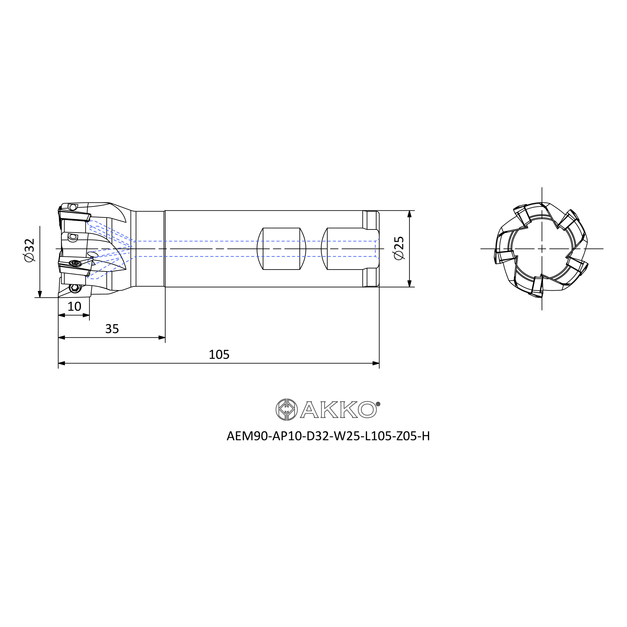 AKKO AEM90-AP10-D32-W25-L105-Z05-H — фото 3