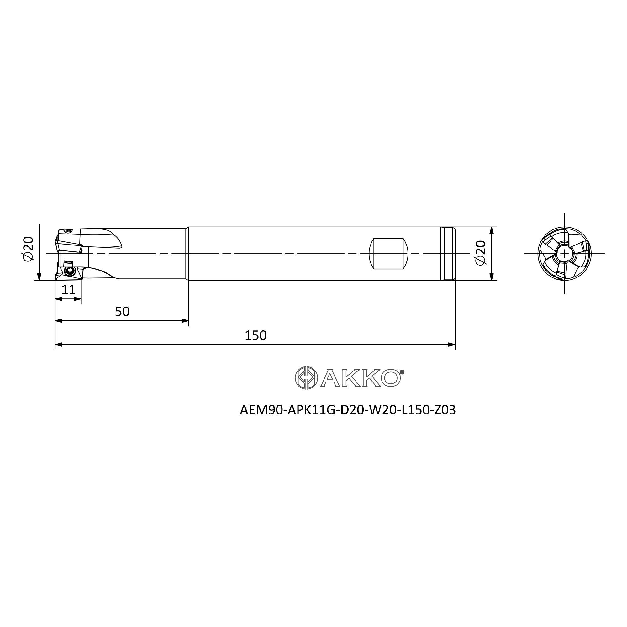 AKKO AEM90-APK11G-D20-W20-L150-Z03 — фото 3
