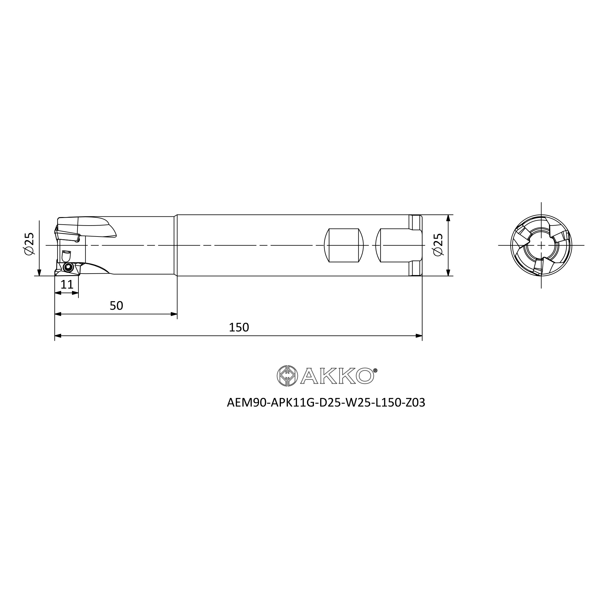 AKKO AEM90-APK11G-D25-W25-L150-Z03 — фото 3