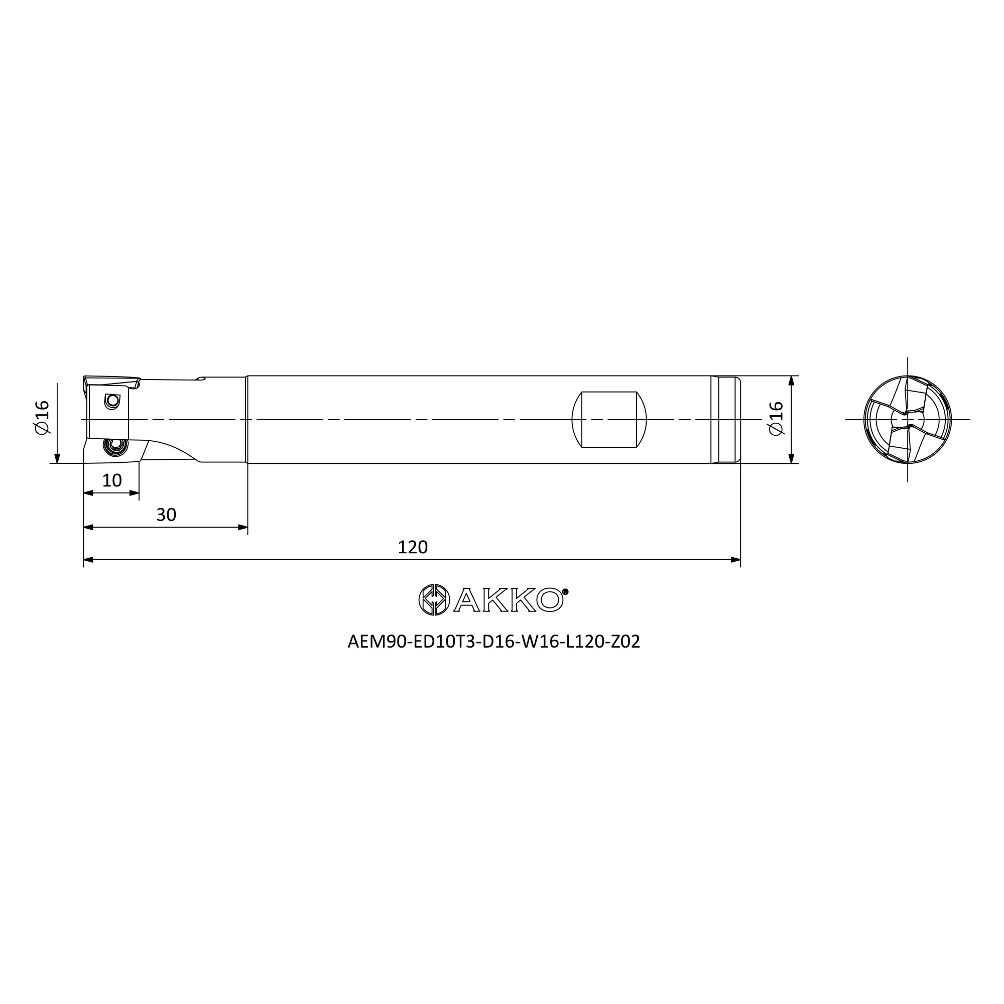 AKKO AEM90-ED10T3-D16-W16-L120-Z02 — фото 3