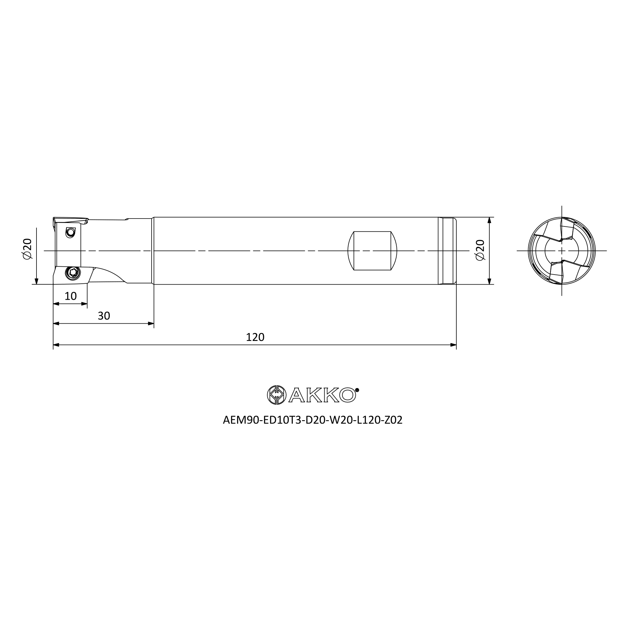 AKKO AEM90-ED10T3-D20-W20-L120-Z02 — фото 3