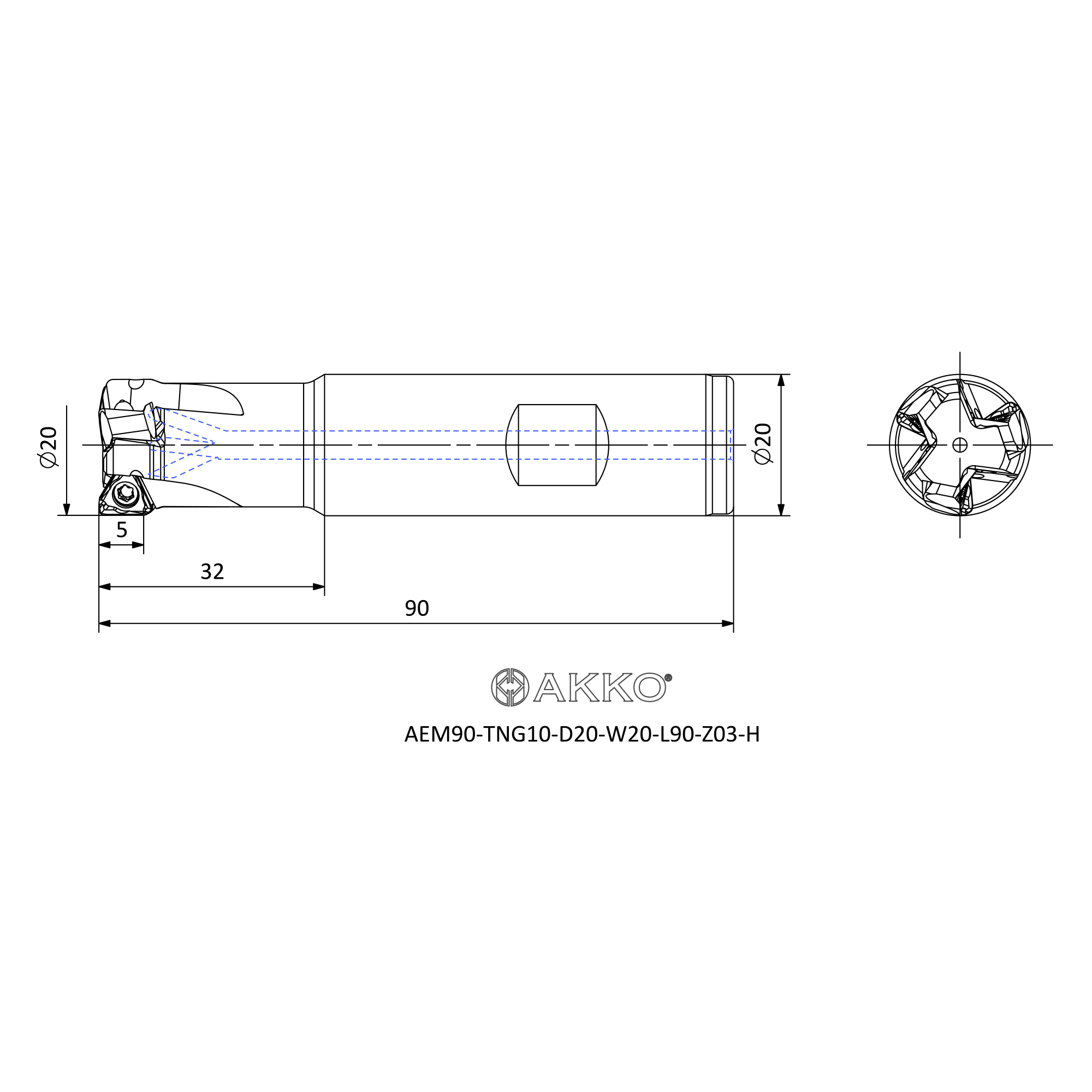 AKKO AEM90-TNG10-D20-W20-L90-Z03-H — фото 3