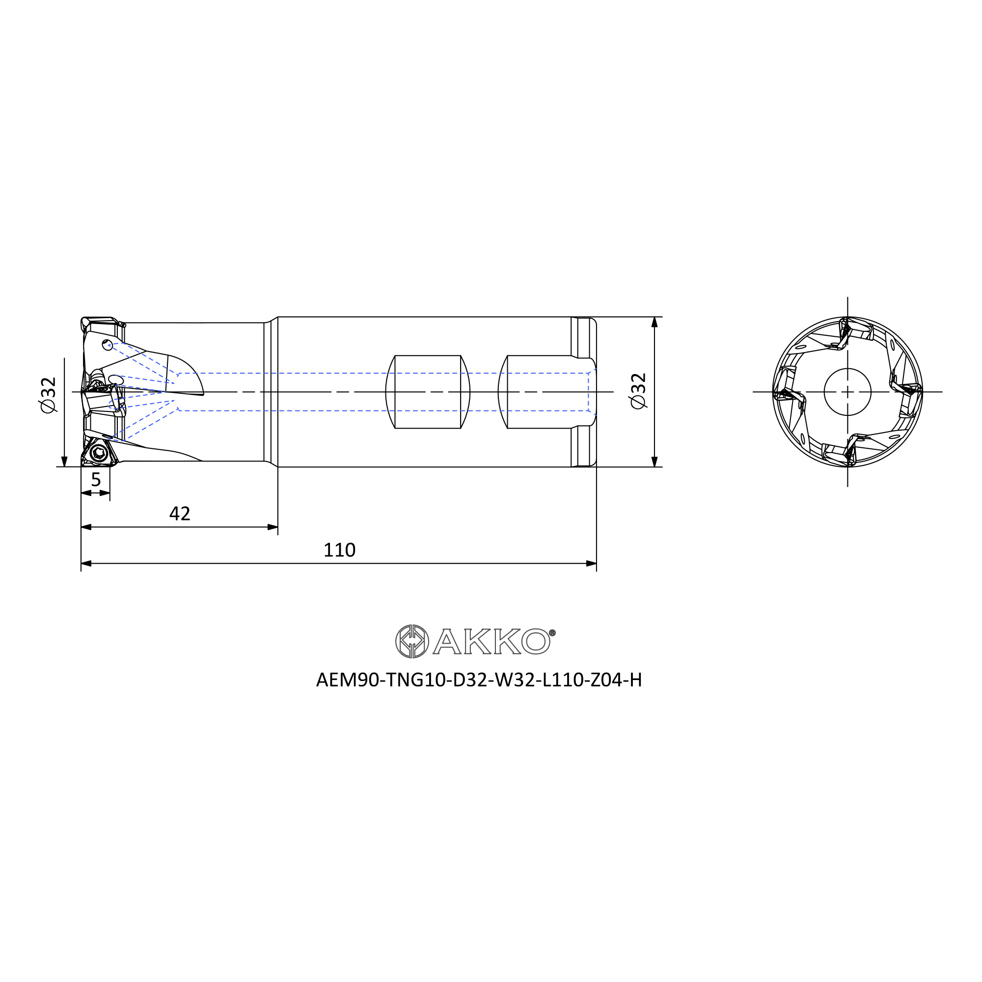 AKKO AEM90-TNG10-D32-W32-L110-Z04-H — фото 3
