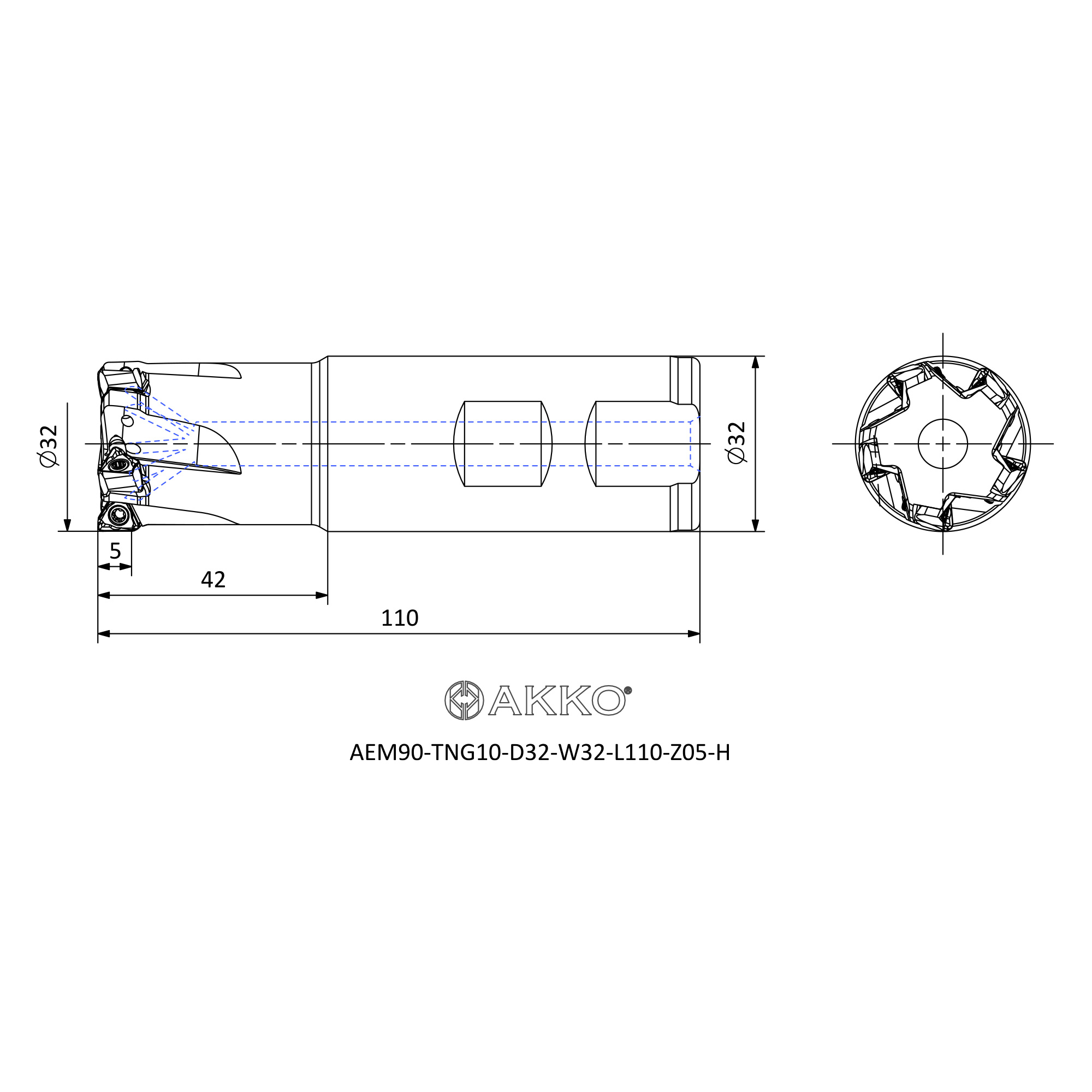 AKKO AEM90-TNG10-D32-W32-L110-Z05-H — фото 3