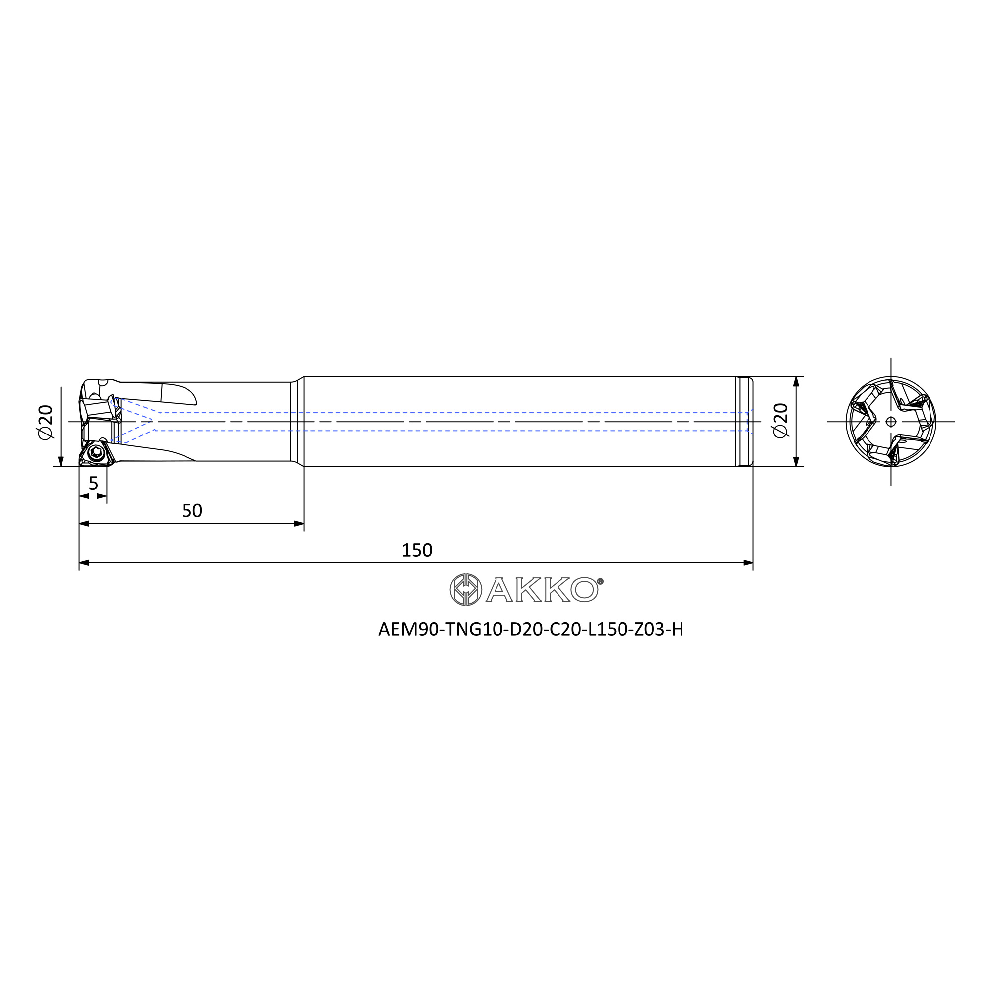 AKKO AEM90-TNG10-D20-C20-L150-Z03-H — фото 3