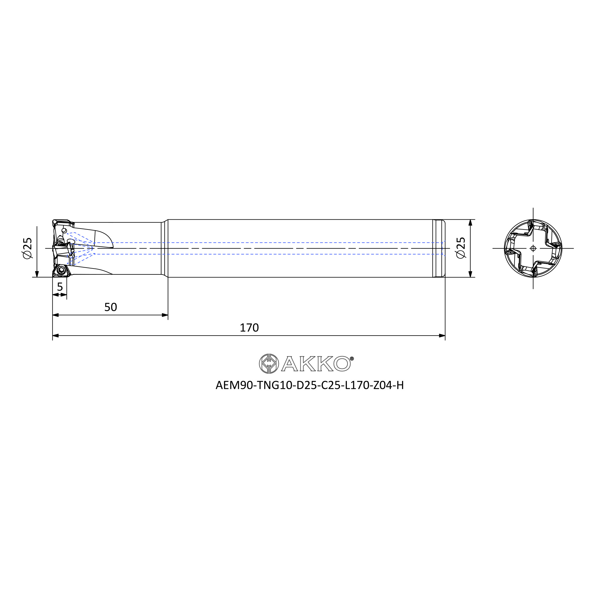 AKKO AEM90-TNG10-D25-C25-L170-Z04-H — фото 3