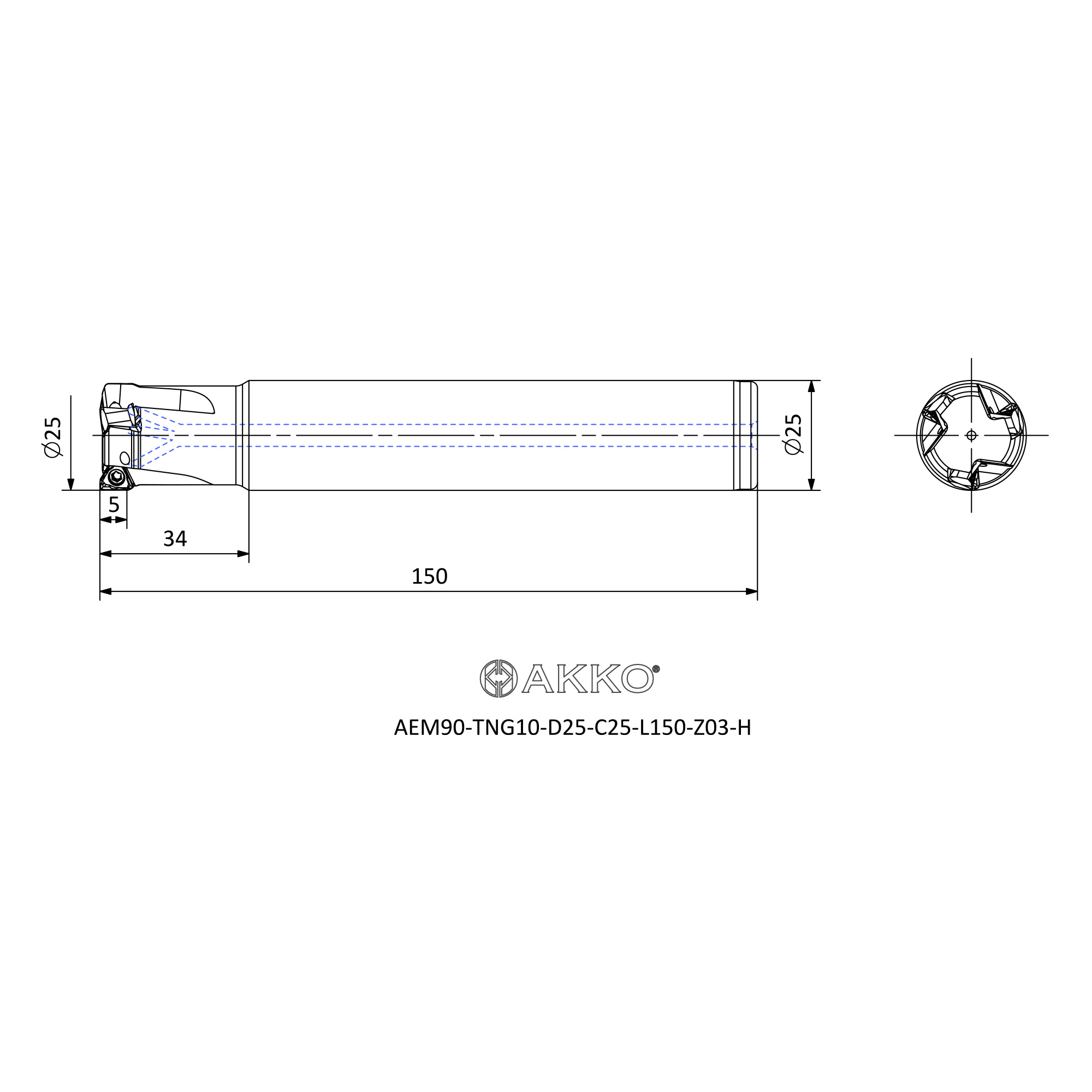AKKO AEM90-TNG10-D25-C25-L150-Z03-H — фото 3