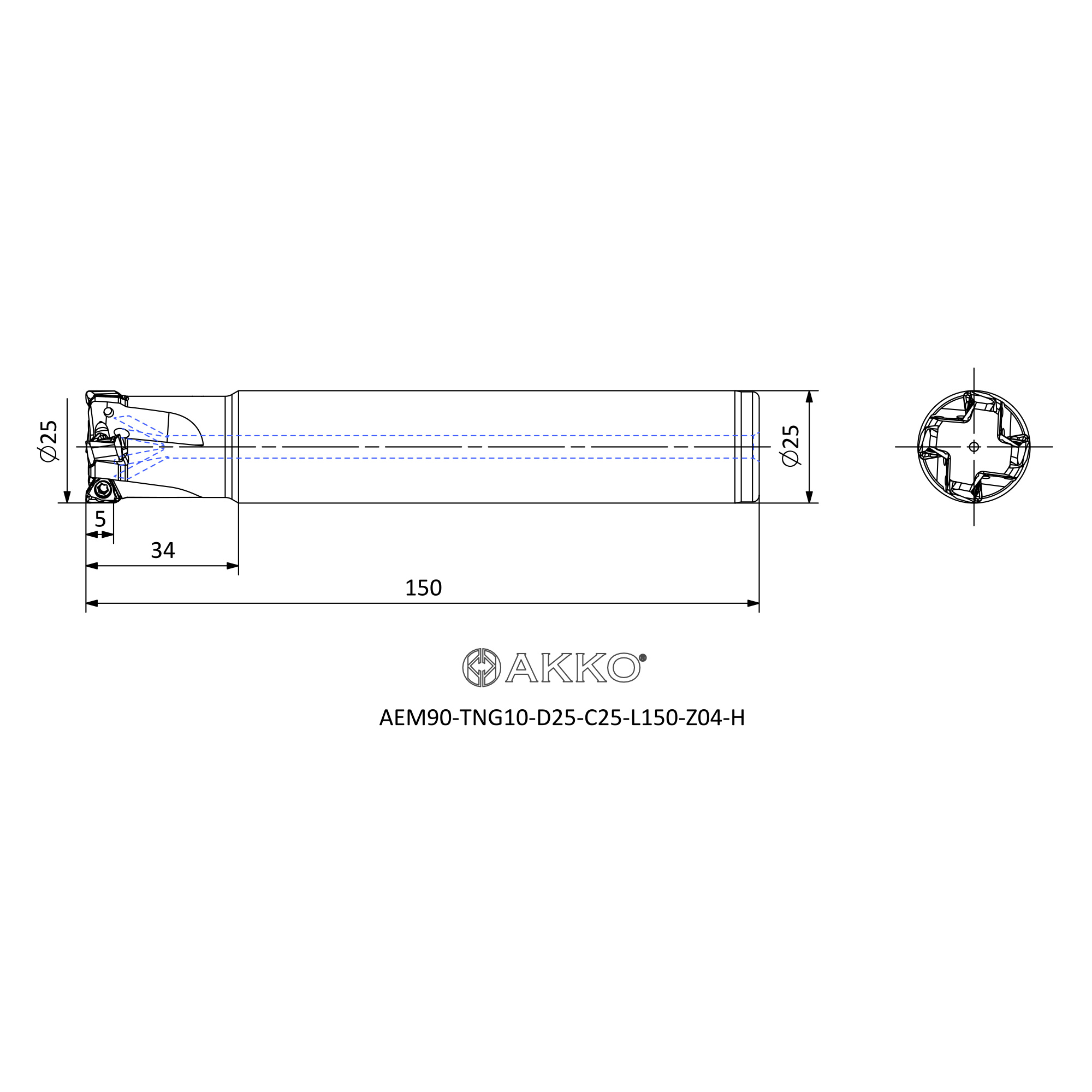 AKKO AEM90-TNG10-D25-C25-L150-Z04-H — фото 3