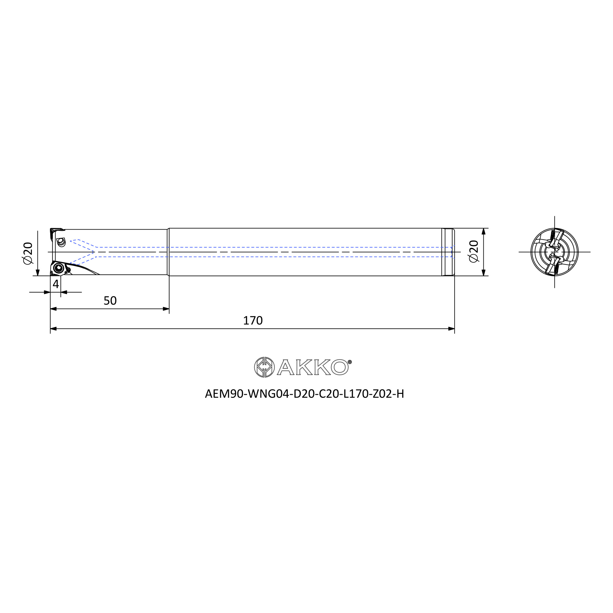 AKKO AEM90-WNG04-D20-C20-L170-Z02-H — фото 3