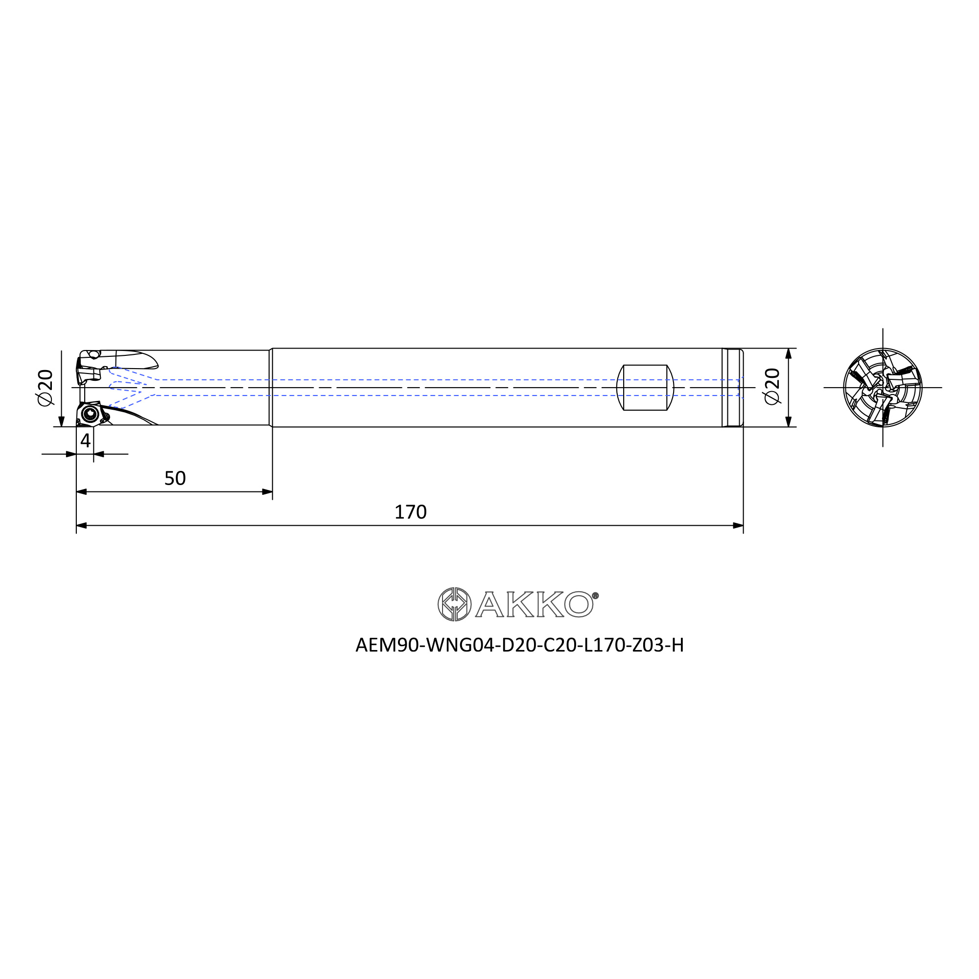 AKKO AEM90-WNG04-D20-C20-L170-Z03-H — фото 3
