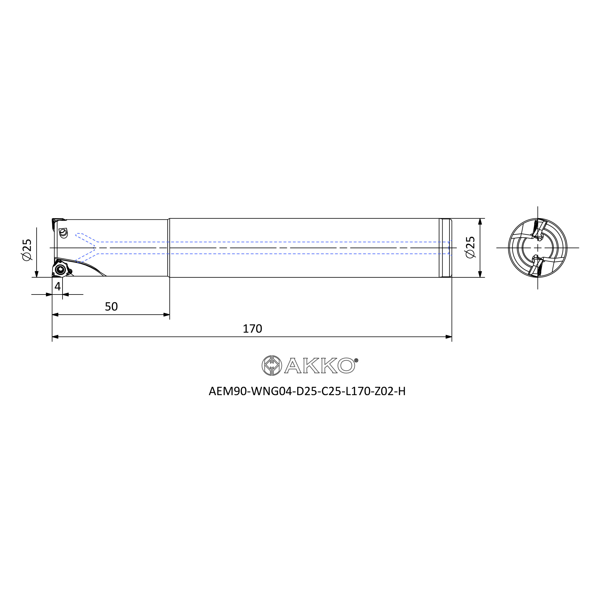 AKKO AEM90-WNG04-D25-C25-L170-Z02-H — фото 3