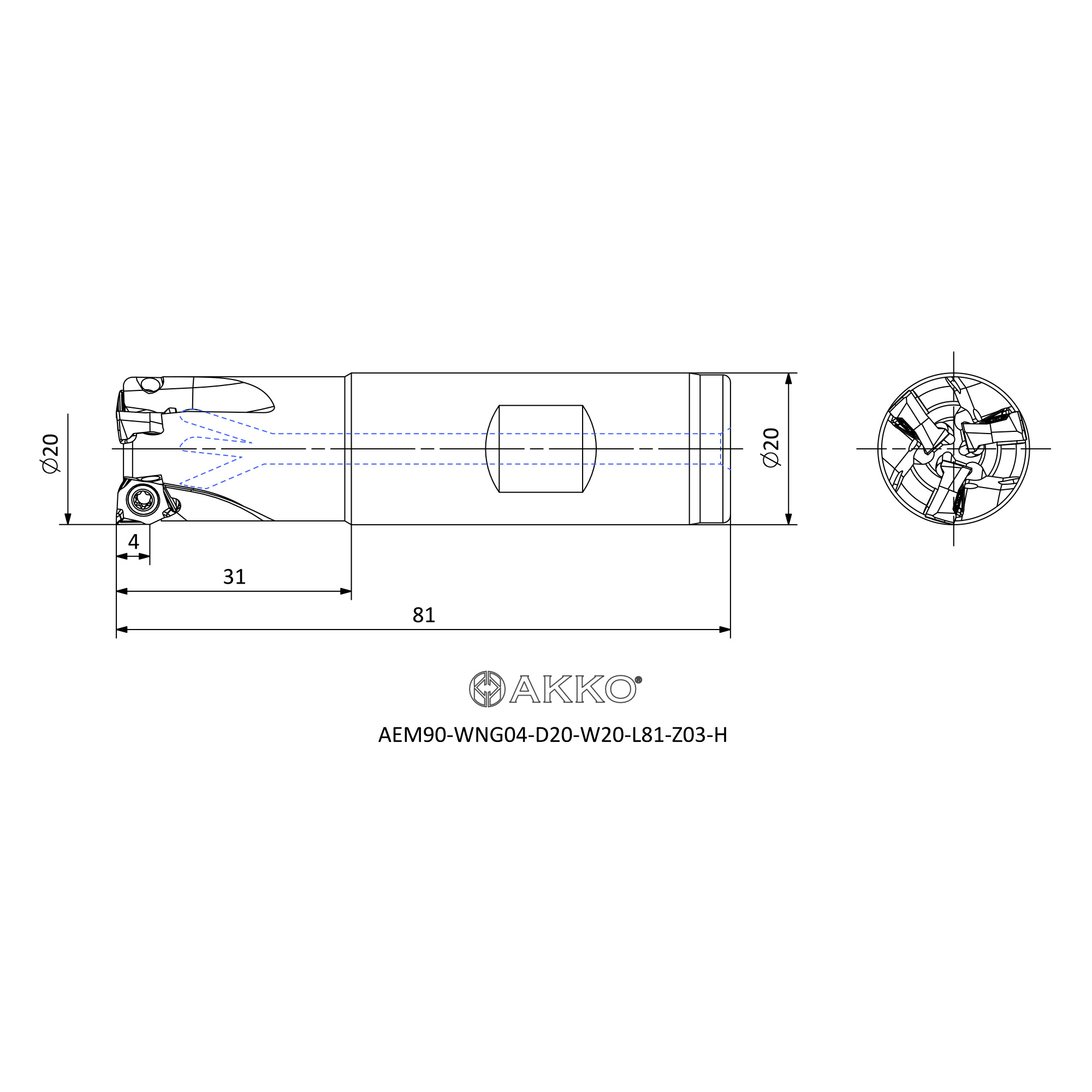 AKKO AEM90-WNG04-D20-W20-L81-Z03-H — фото 3