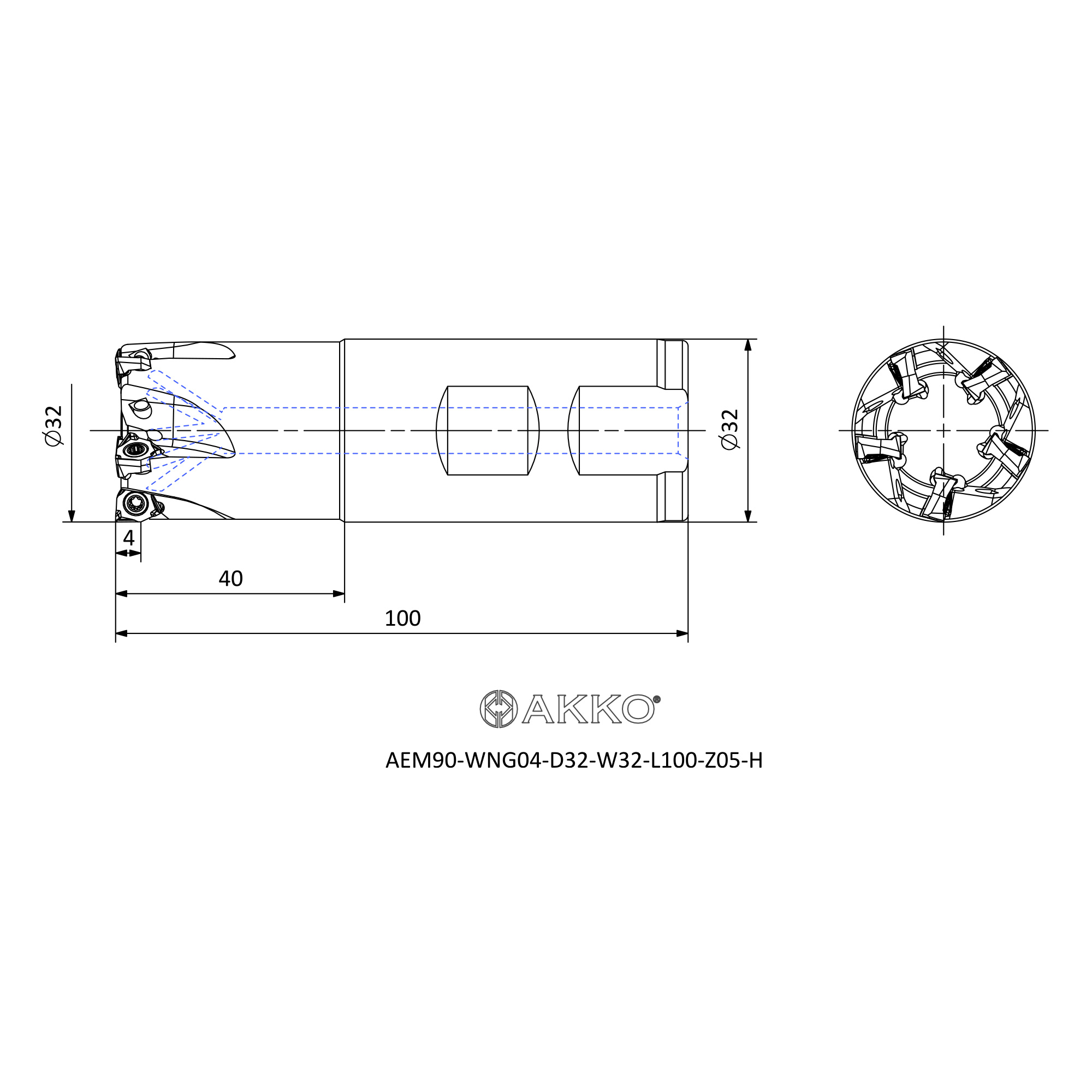 AKKO AEM90-WNG04-D32-W32-L100-Z05-H — фото 3