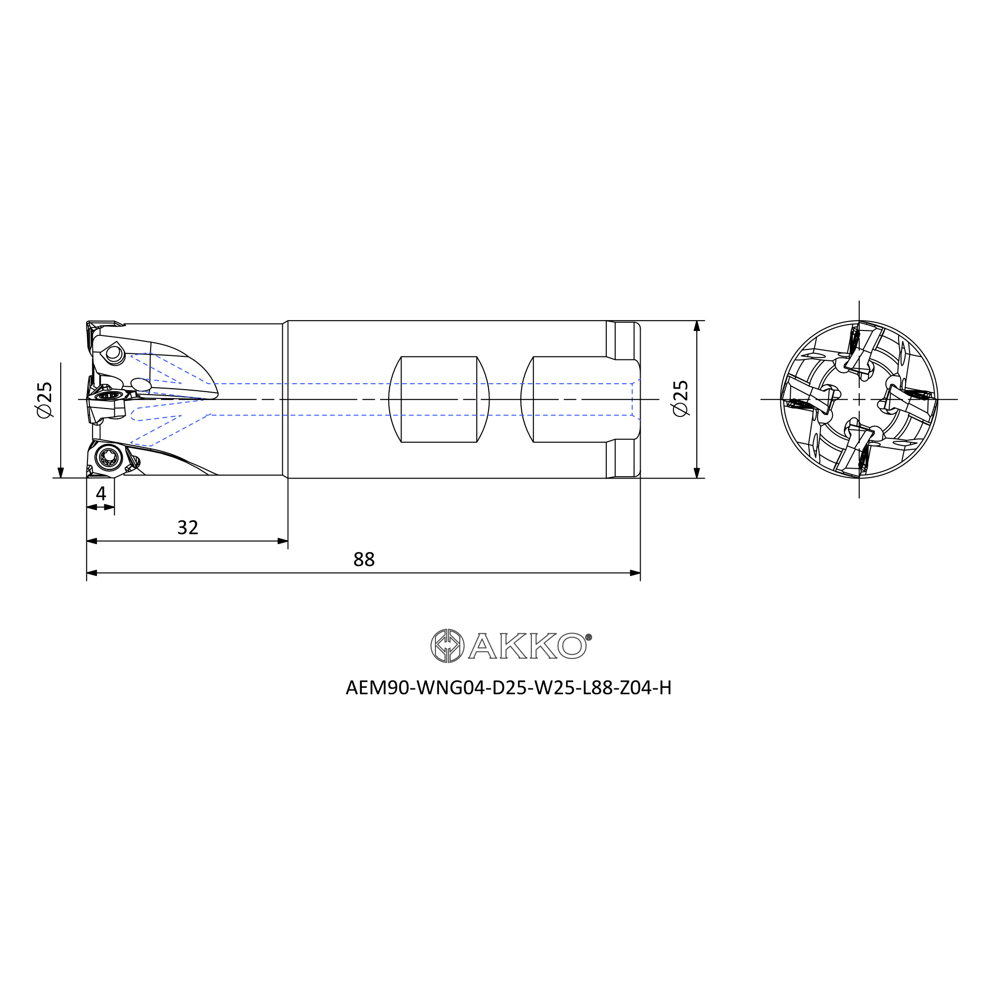 AKKO AEM90-WNG04-D25-W25-L88-Z04-H — фото 3