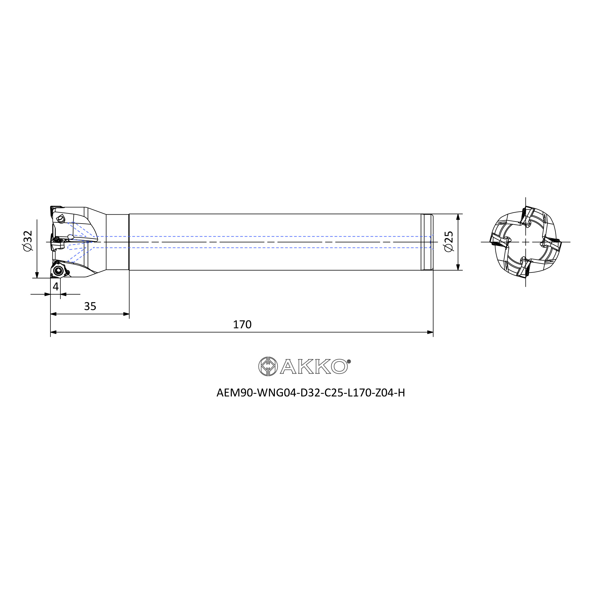 AKKO AEM90-WNG04-D32-C25-L170-Z04-H — фото 3