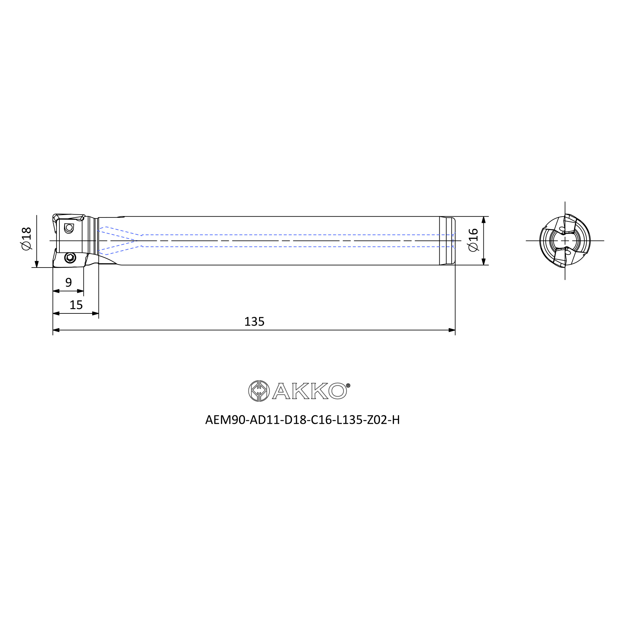 AKKO AEM90-AD11-D18-C16-L135-Z02-H — фото 3