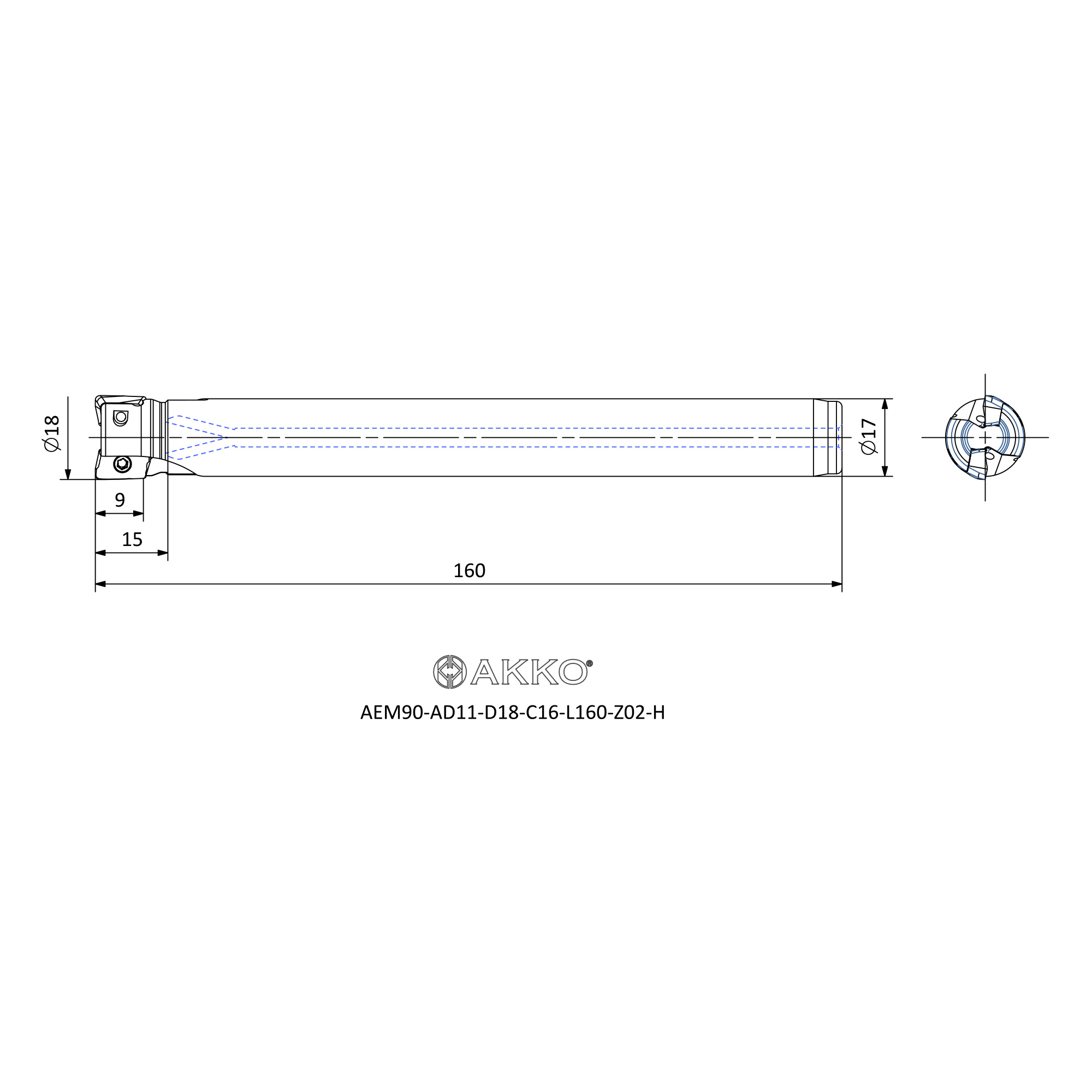AKKO AEM90-AD11-D18-C16-L160-Z02-H — фото 3