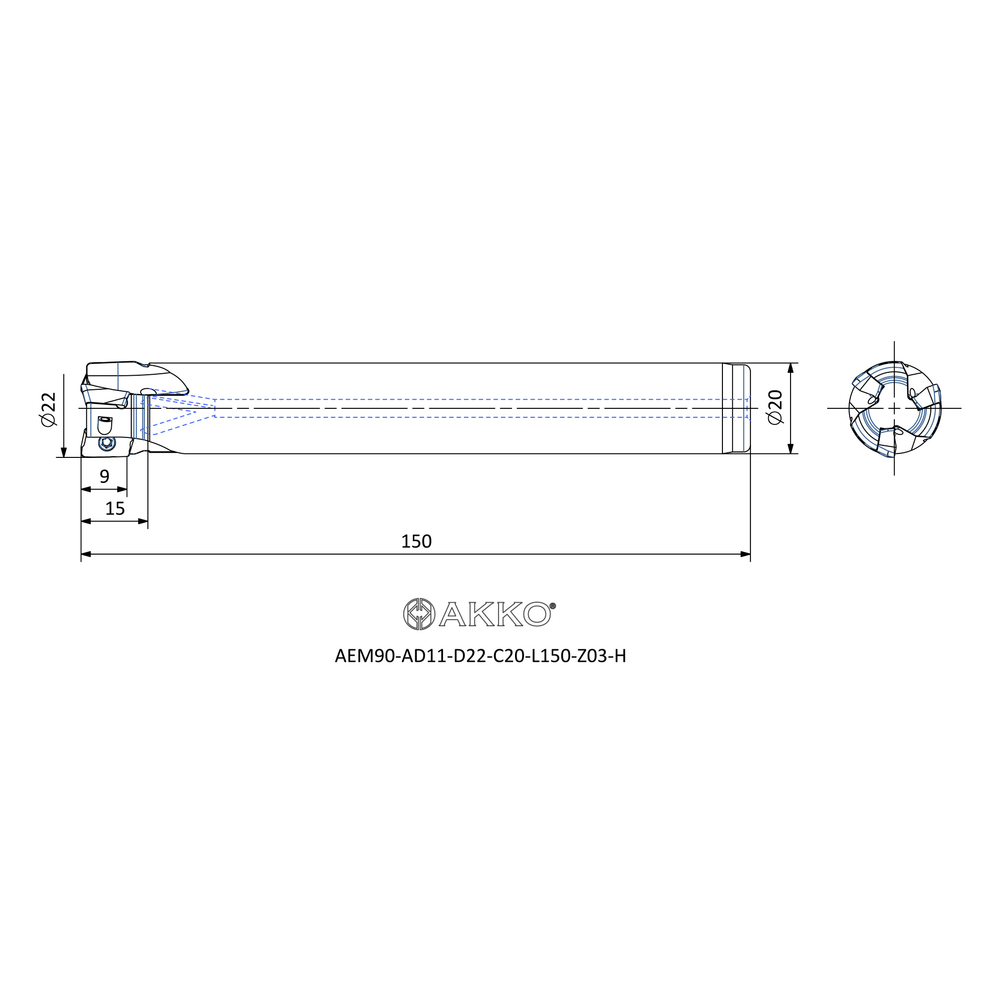 AKKO AEM90-AD11-D22-C20-L150-Z03-H — фото 3