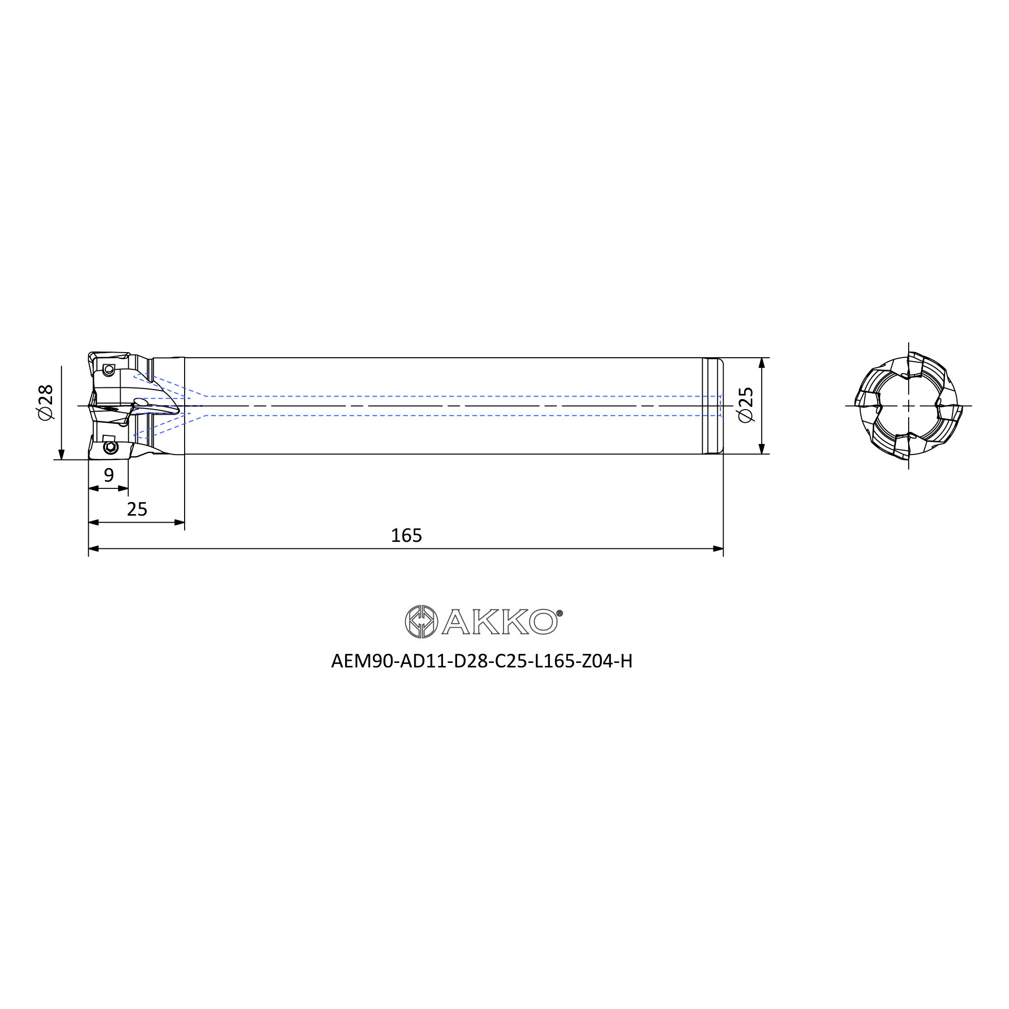 AKKO AEM90-AD11-D28-C25-L165-Z04-H — фото 3