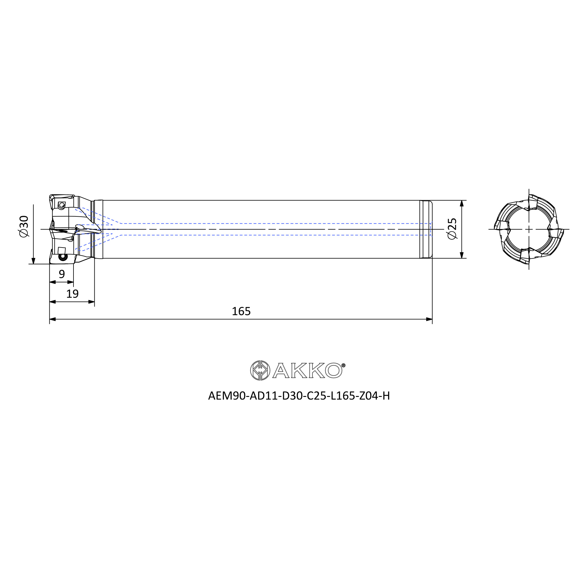 AKKO AEM90-AD11-D30-C25-L165-Z04-H — фото 3