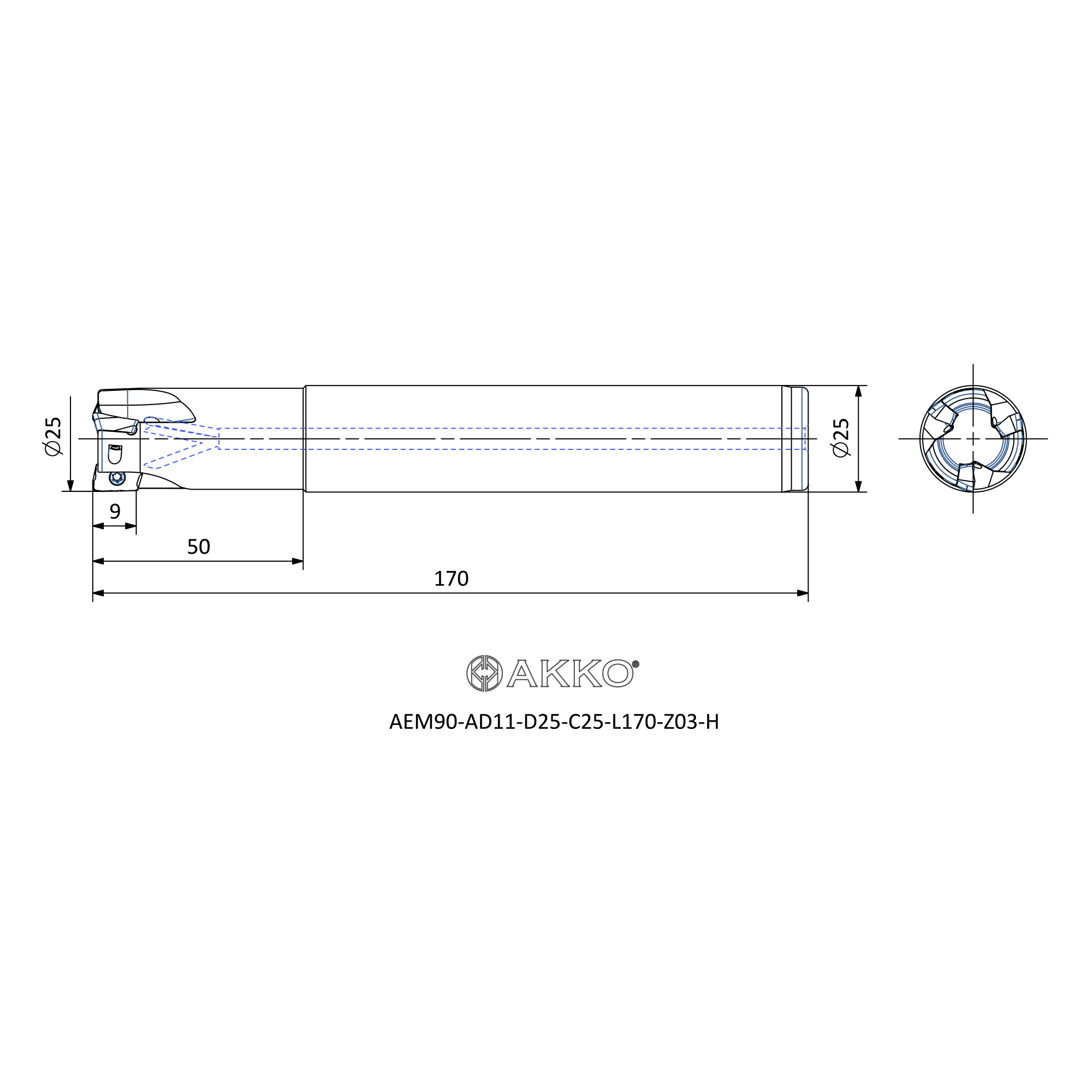 AKKO AEM90-AD11-D25-C25-L170-Z03-H — фото 3