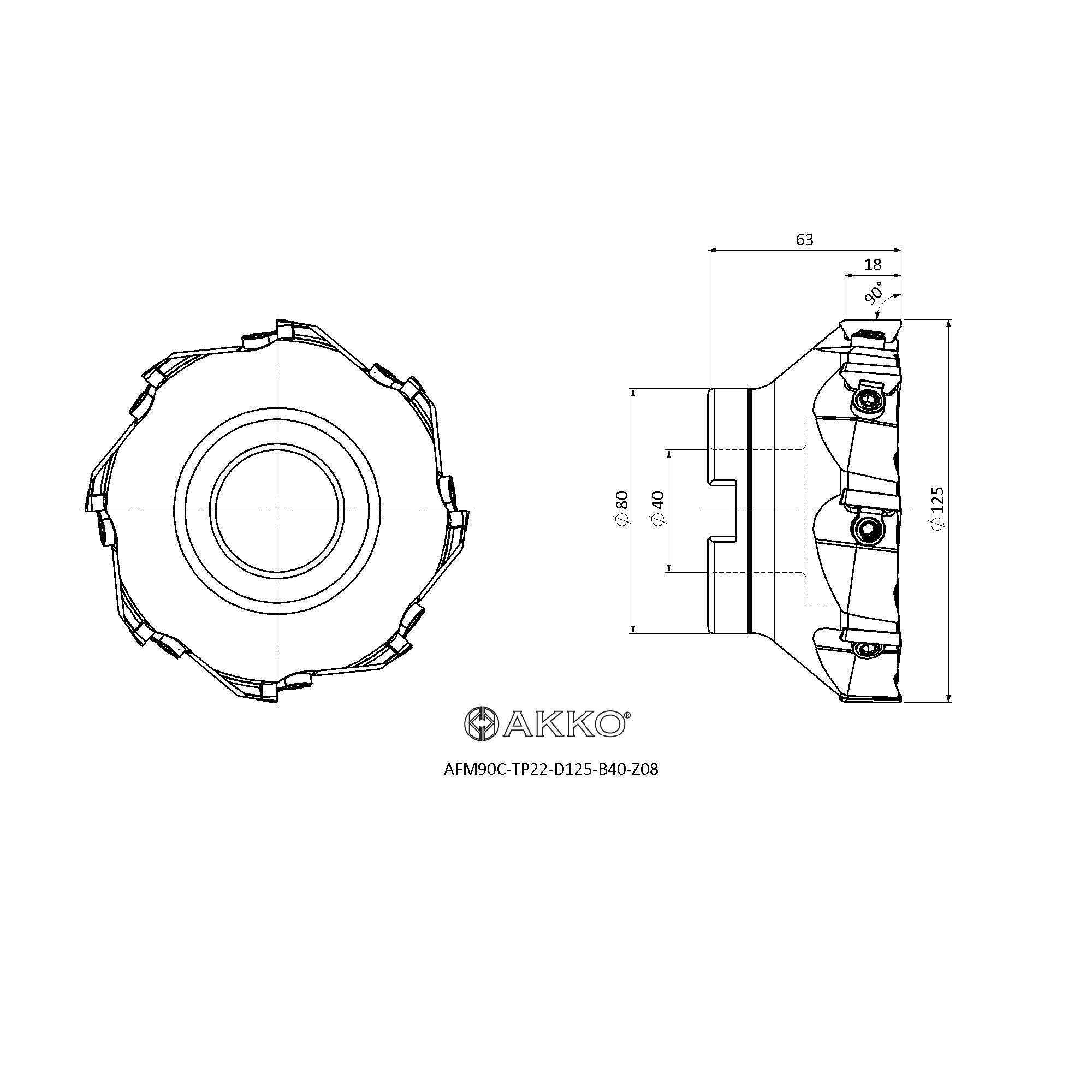 AKKO AFM90C-TP22-D125-B40-Z08 — фото 3