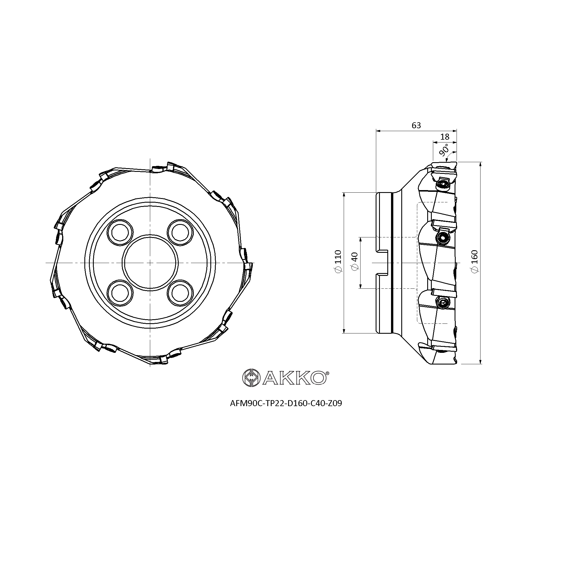 AKKO AFM90C-TP22-D160-C40-Z09 — фото 3