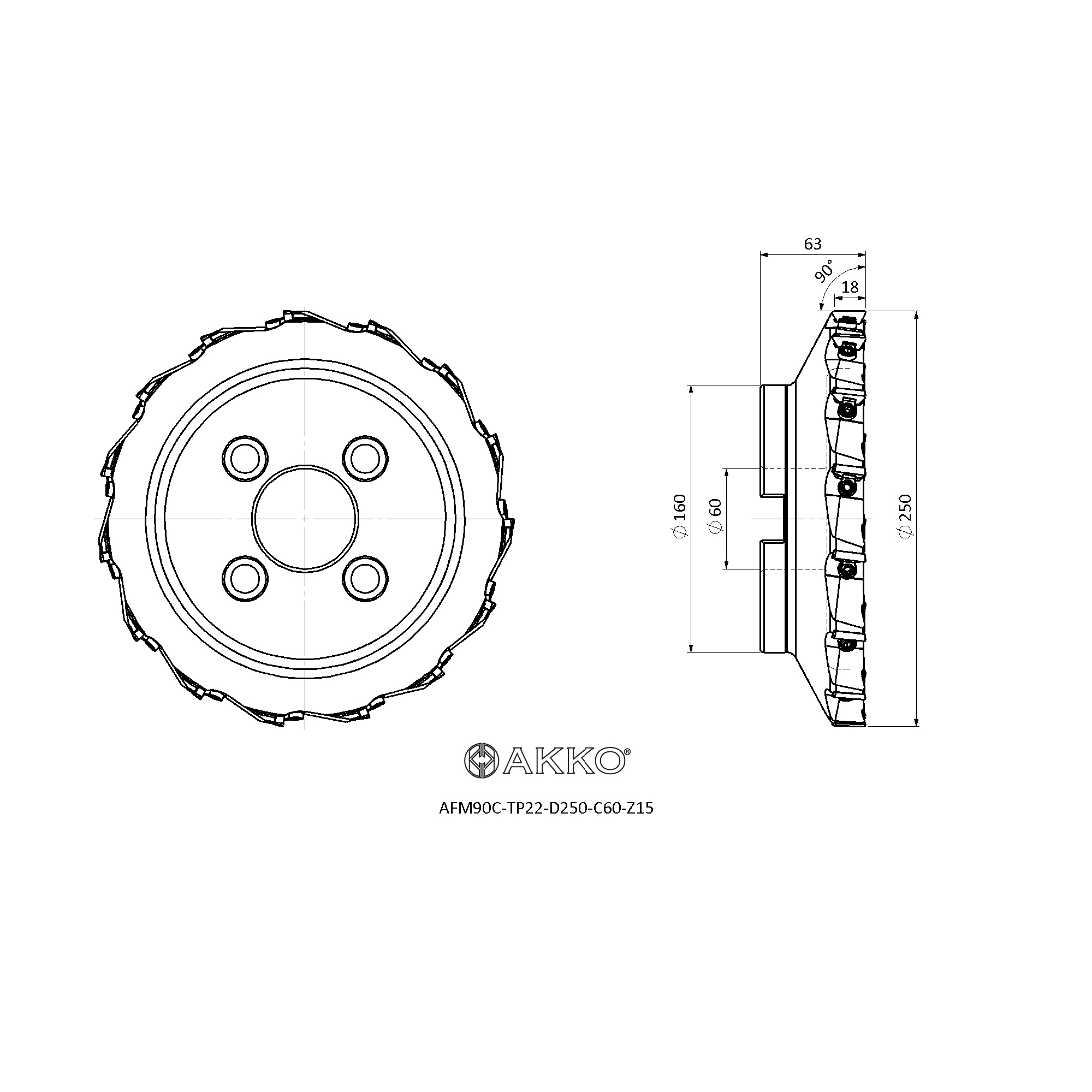 AKKO AFM90C-TP22-D250-C60-Z15 — фото 3