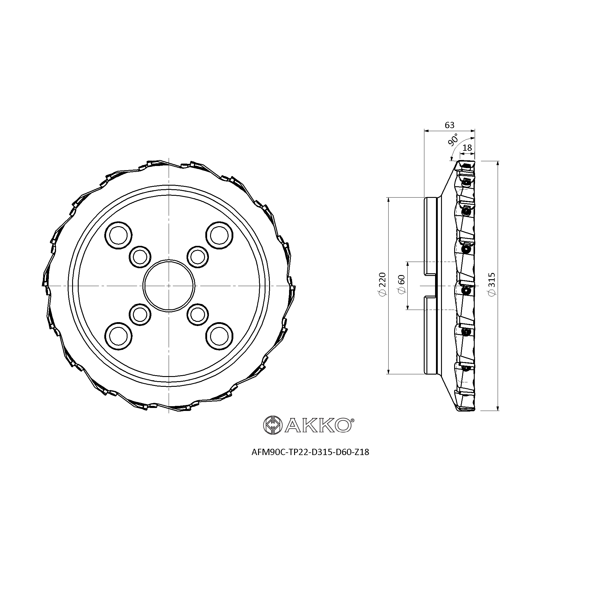 AKKO AFM90C-TP22-D315-D60-Z18 — фото 3