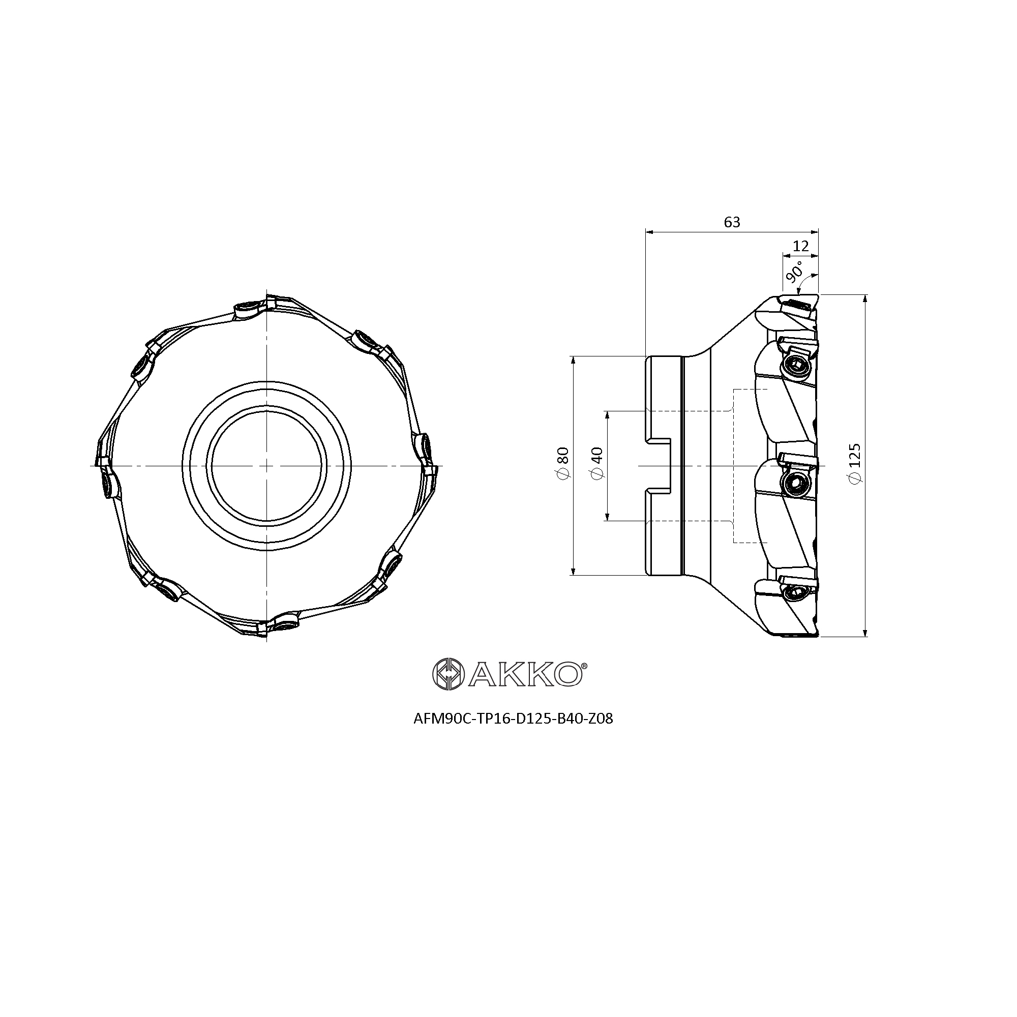 AKKO AFM90C-TP16-D125-B40-Z08 — фото 3