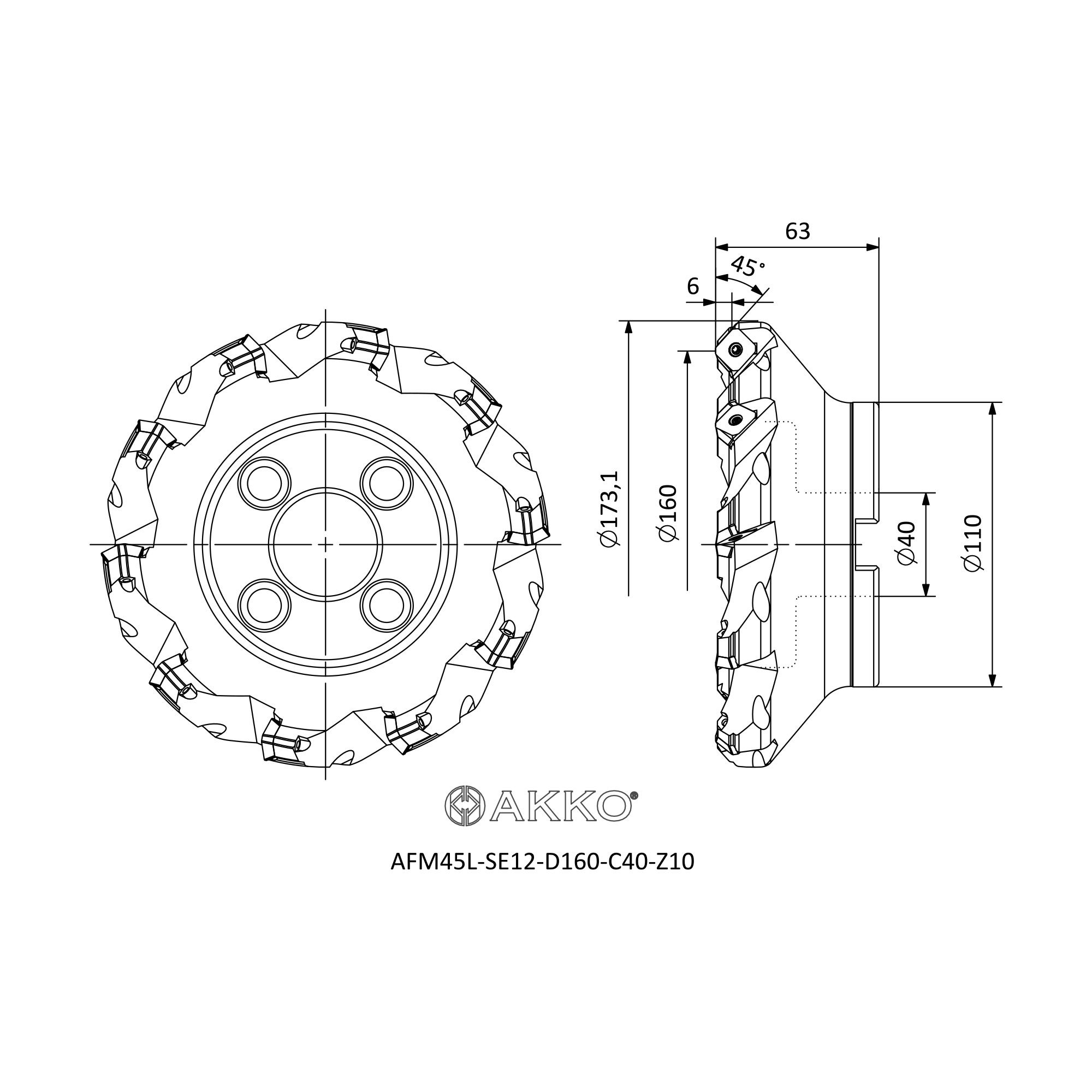 AKKO AFM45L-SE12-D160-C40-Z10 — фото 3
