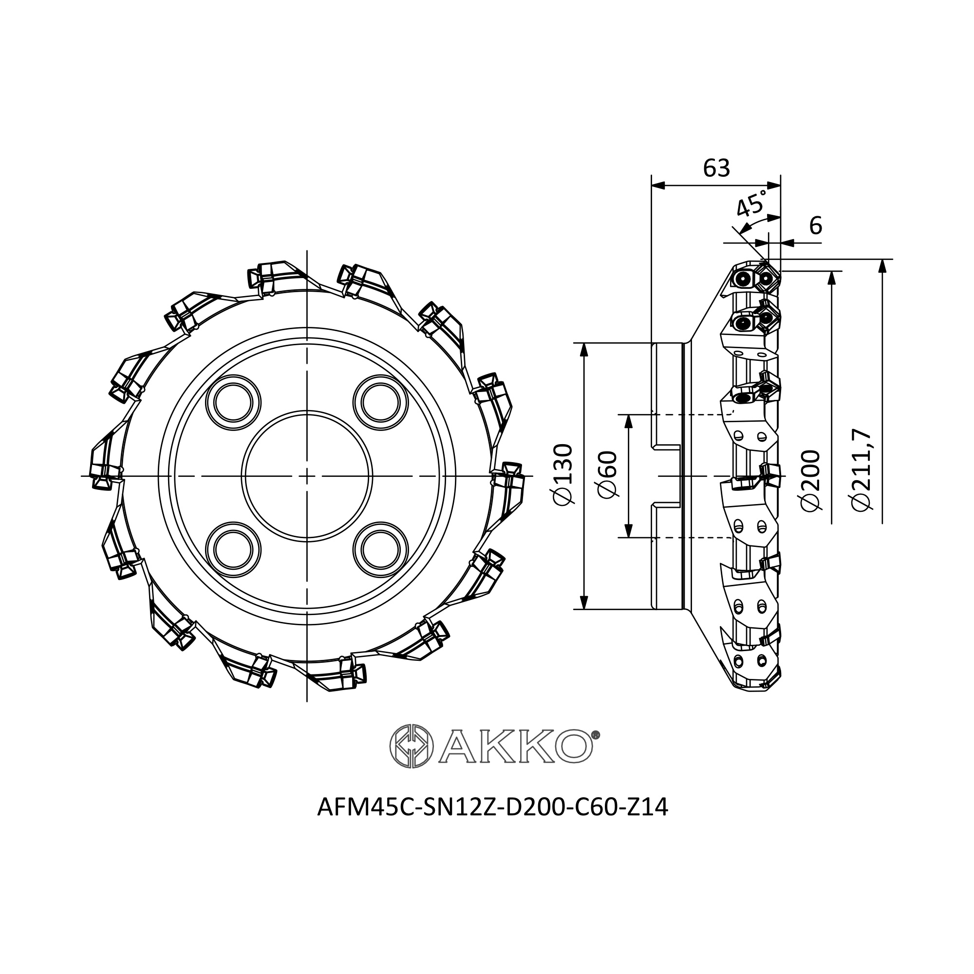 AKKO AFM45C-SN12Z-D200-C60-Z14 — фото 3