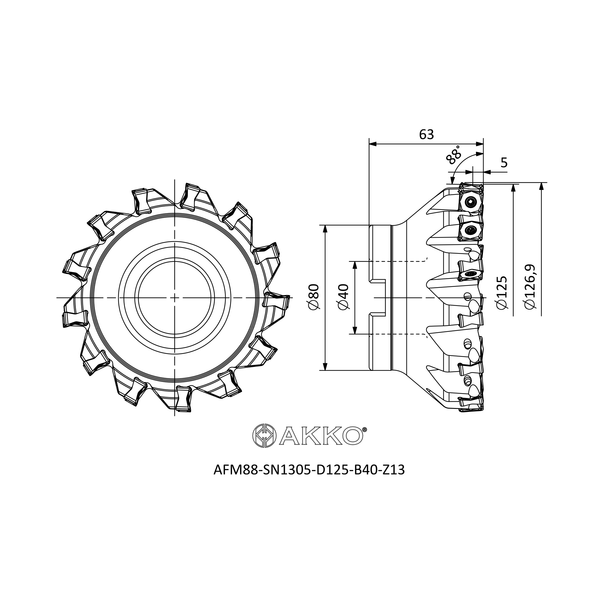 AKKO AFM88-SN1305-D125-B40-Z13 — фото 3