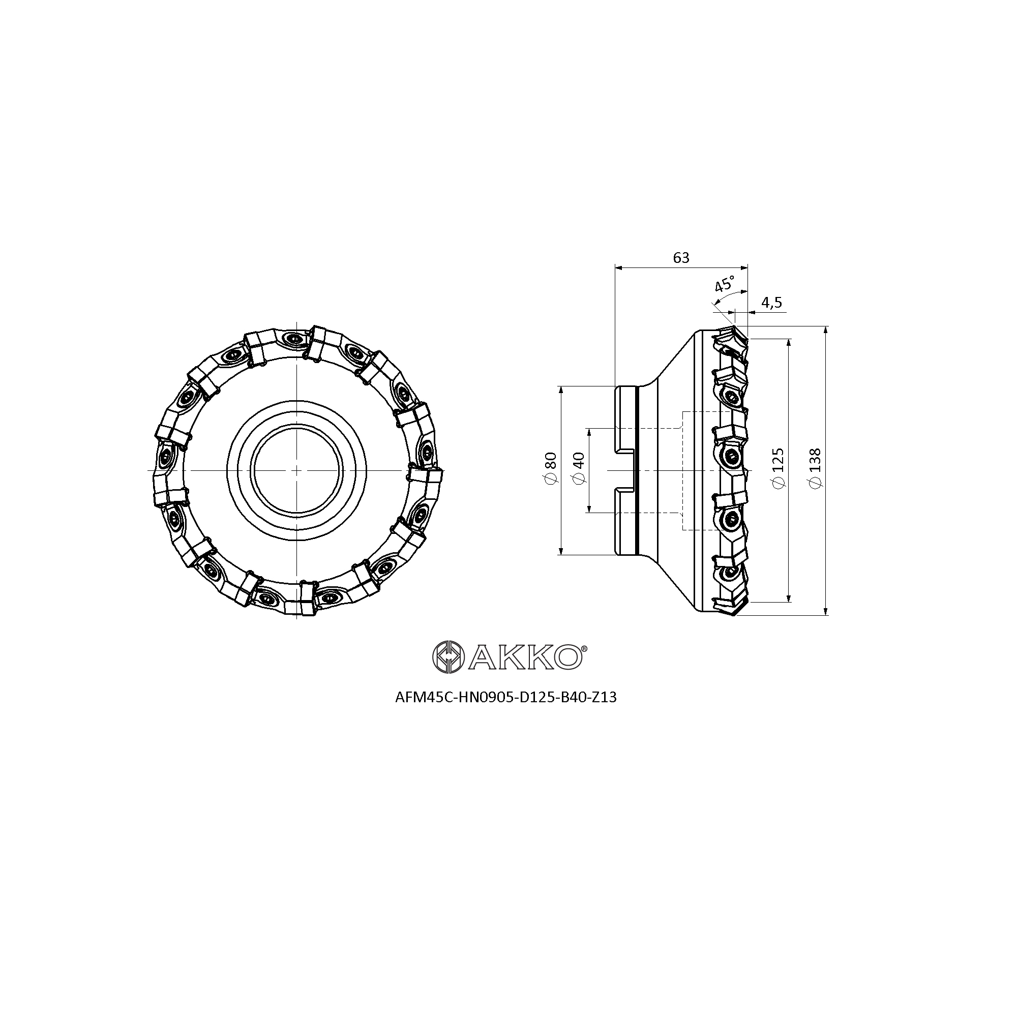 AKKO AFM45C-HN0905-D125-B40-Z13 — фото 3