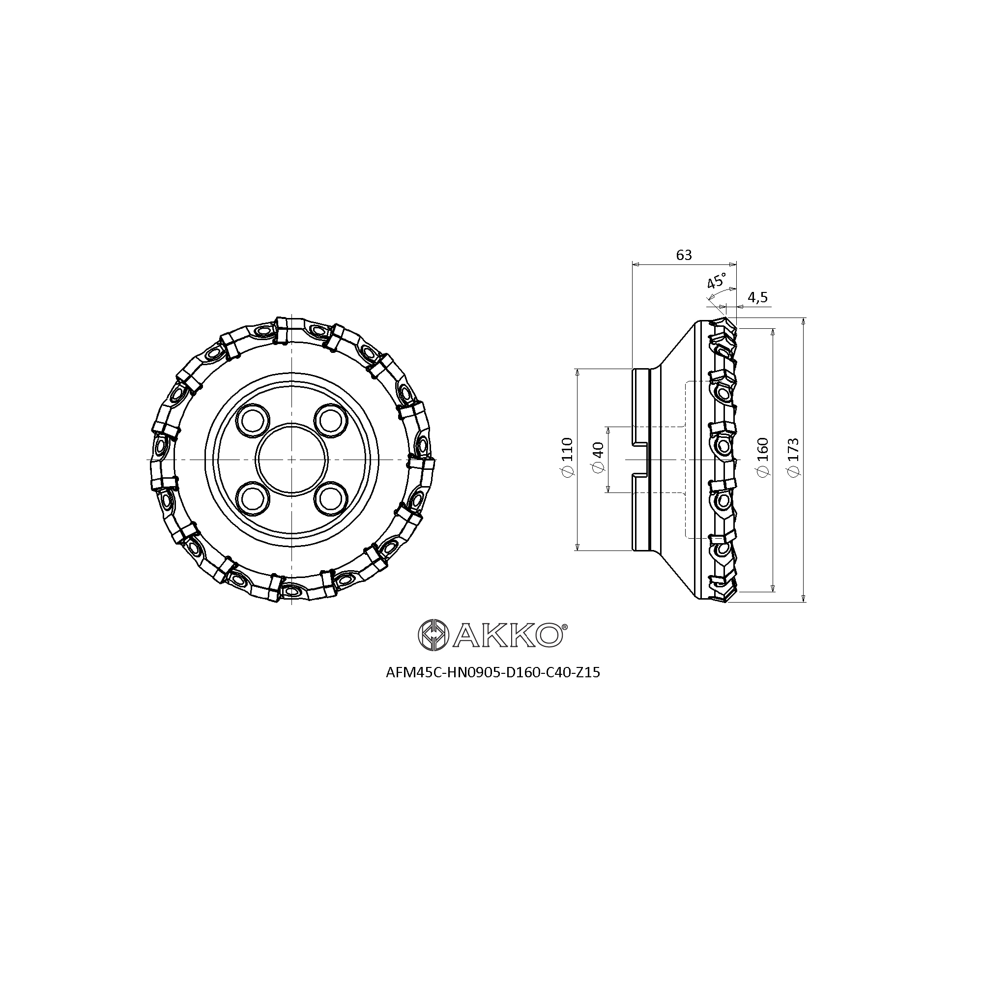 AKKO AFM45C-HN0905-D160-C40-Z15 — фото 3