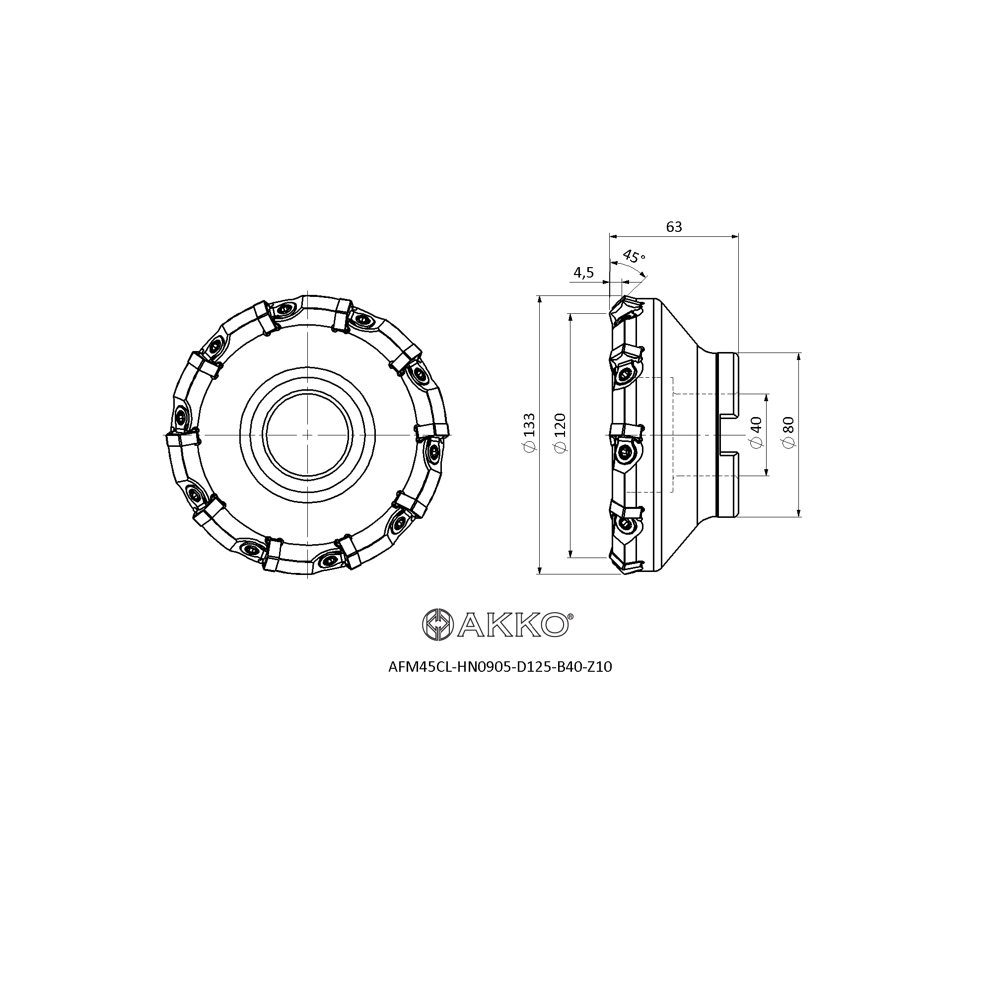 AKKO AFM45CL-HN0905-D125-B40-Z10 — фото 3