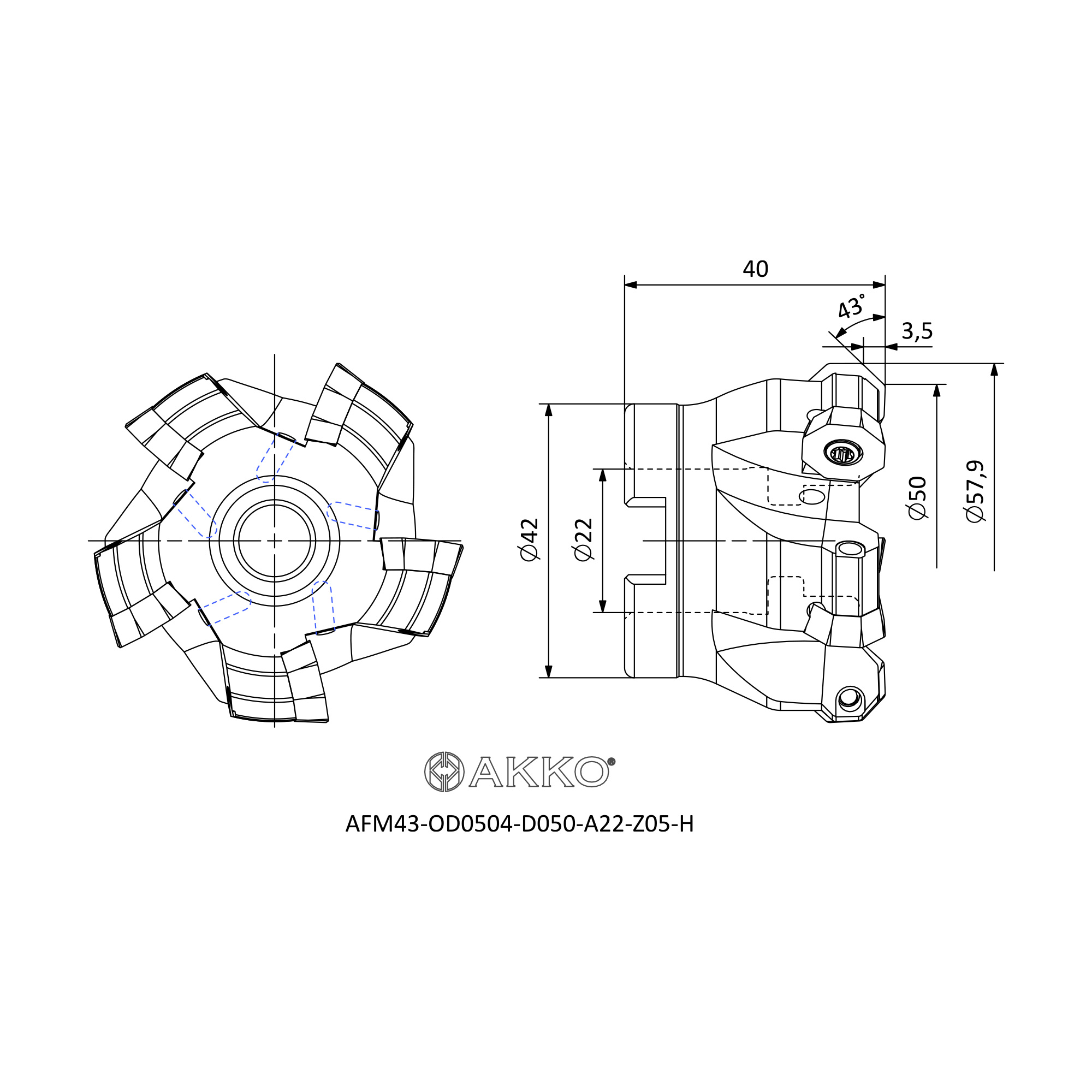 AKKO AFM43-OD0504-D050-A22-Z05-H — фото 3