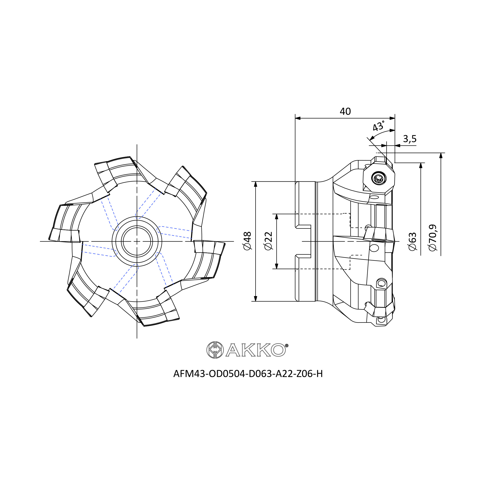 AKKO AFM43-OD0504-D063-A22-Z06-H — фото 3