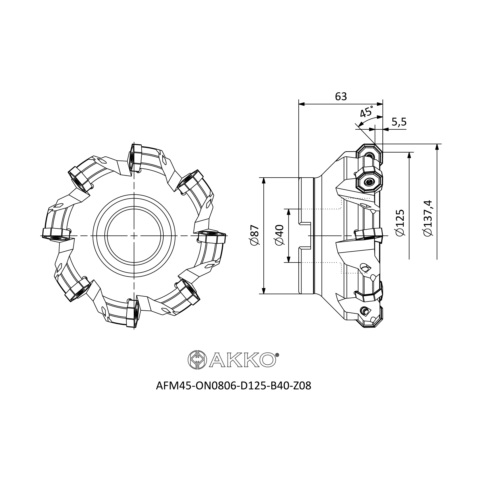 AKKO AFM45-ON0806-D125-B40-Z08 — фото 3