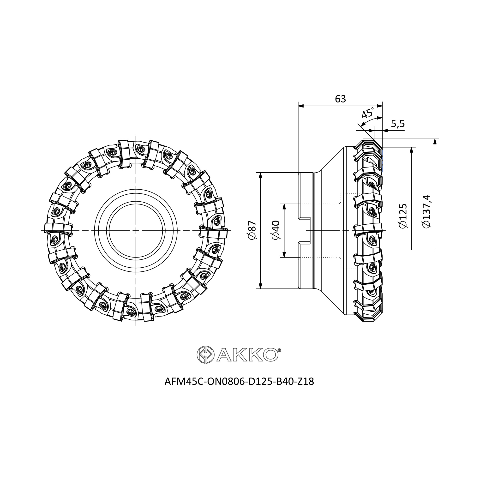 AKKO AFM45C-ON0806-D125-B40-Z18 — фото 3