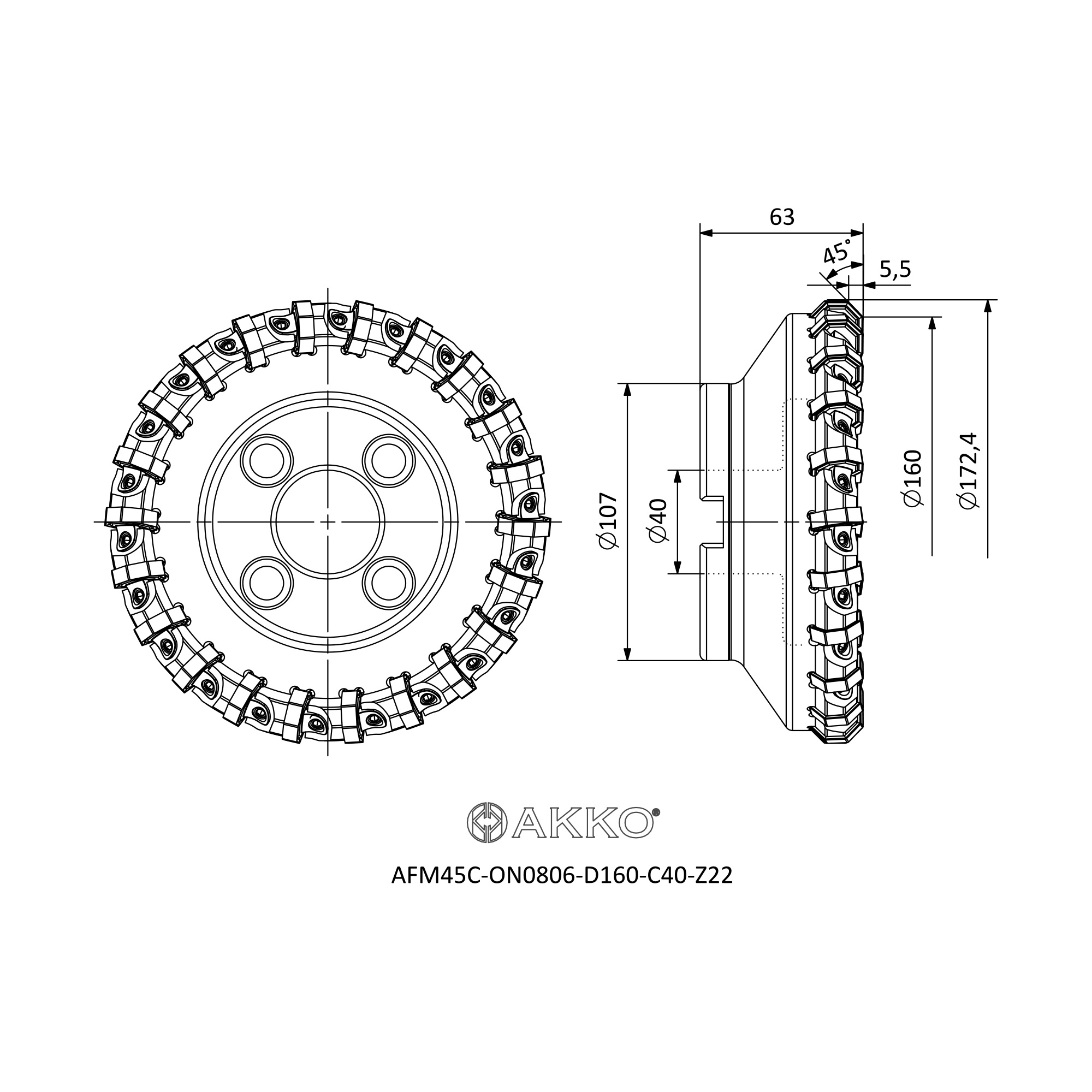 AKKO AFM45C-ON0806-D160-C40-Z22 — фото 3