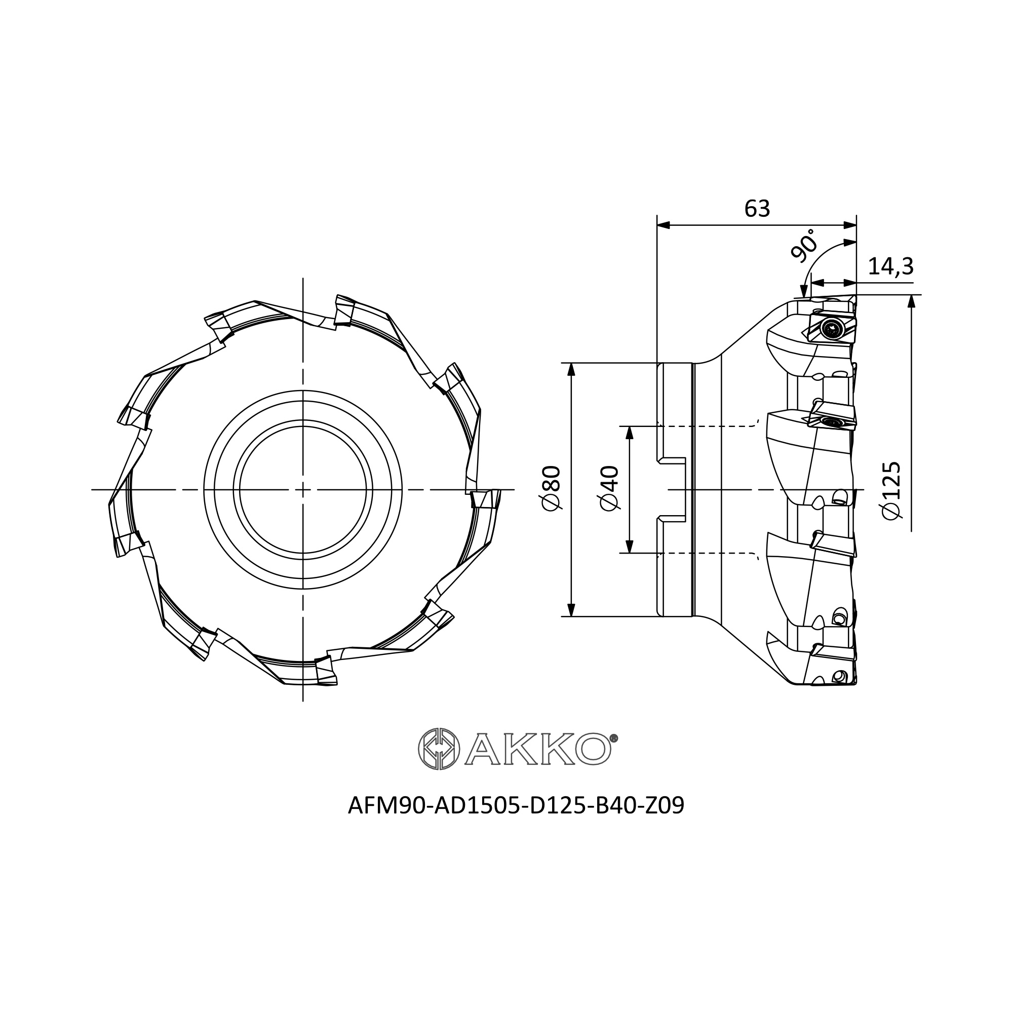 AKKO AFM90-AD1505-D125-B40-Z09 — фото 3