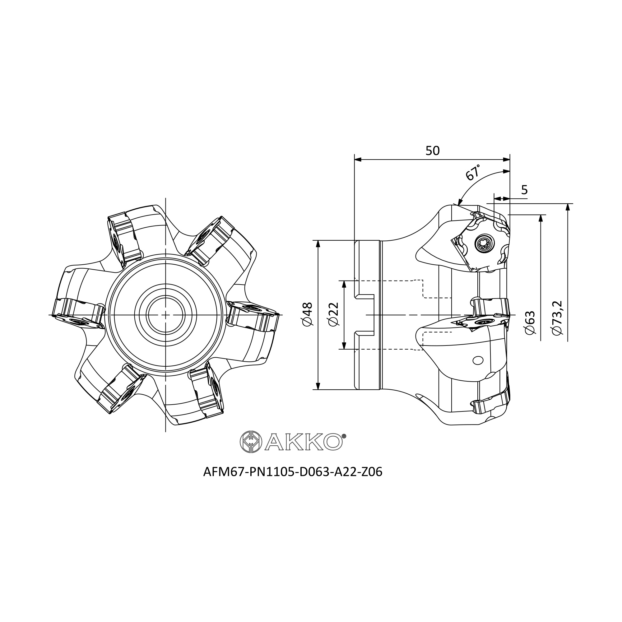 AKKO AFM67-PN1105-D063-A22-Z06 — фото 3