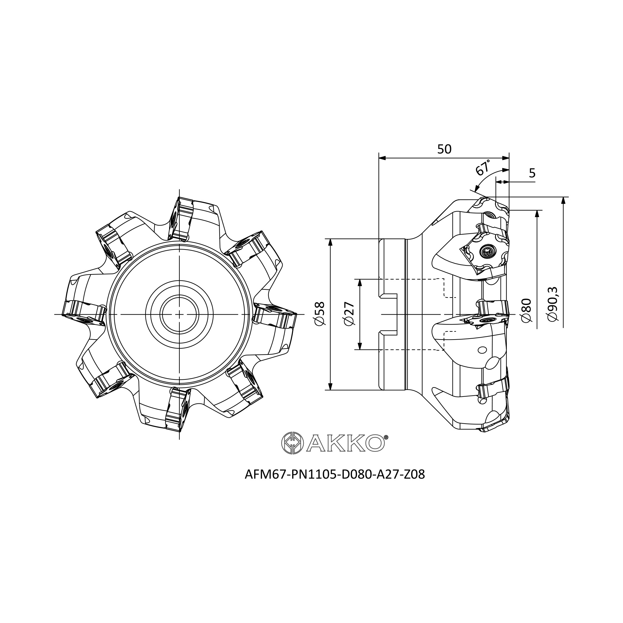 AKKO AFM67-PN1105-D080-A27-Z08 — фото 3