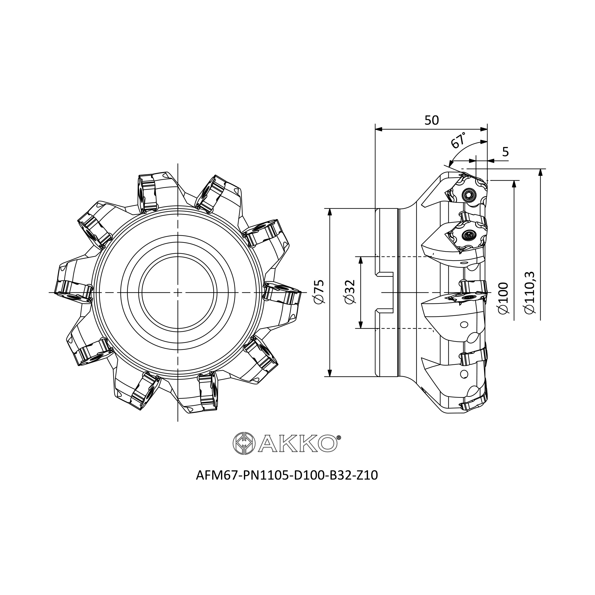 AKKO AFM67-PN1105-D100-B32-Z10 — фото 3