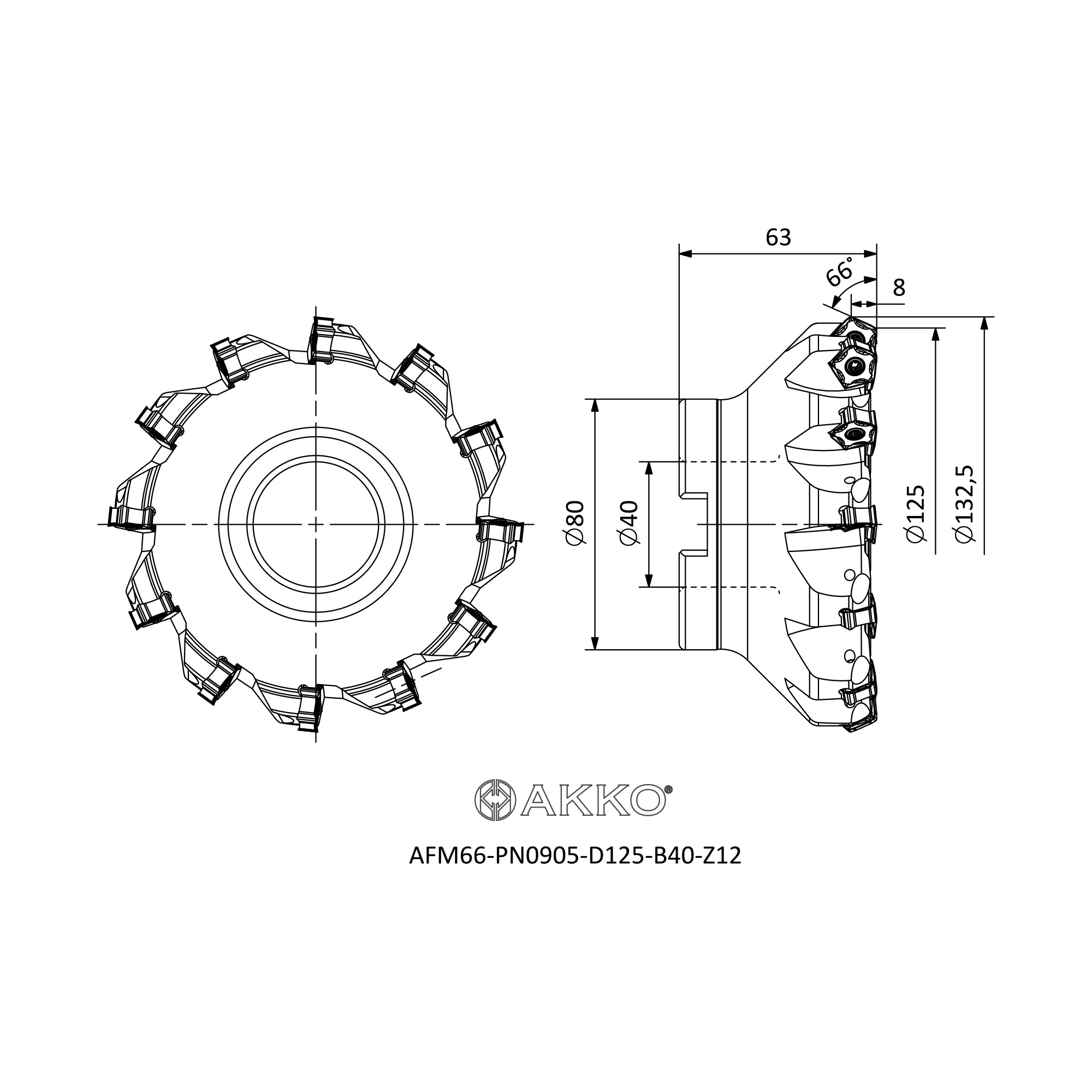 AKKO AFM66-PN0905-D125-B40-Z12 — фото 3