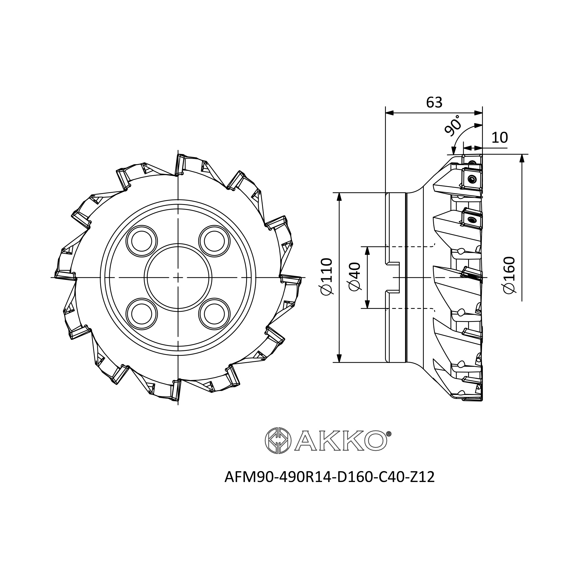 AKKO AFM90-490R14-D160-C40-Z12 — фото 3