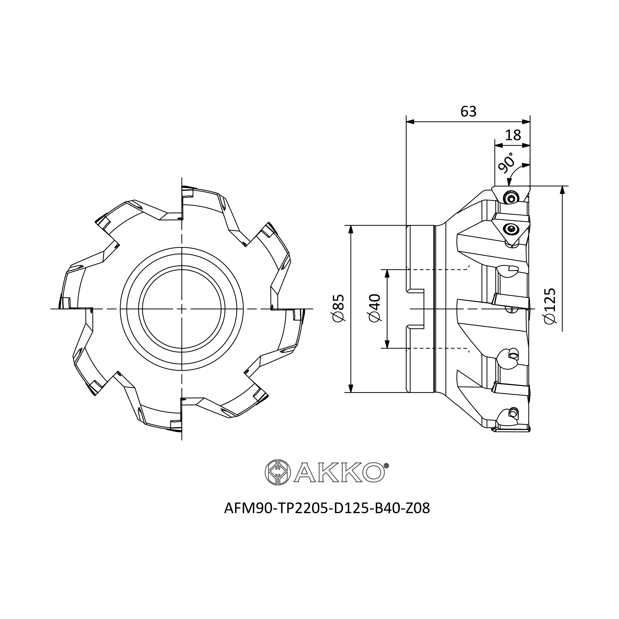 AKKO AFM90-TP2205-D125-B40-Z08 — фото 3