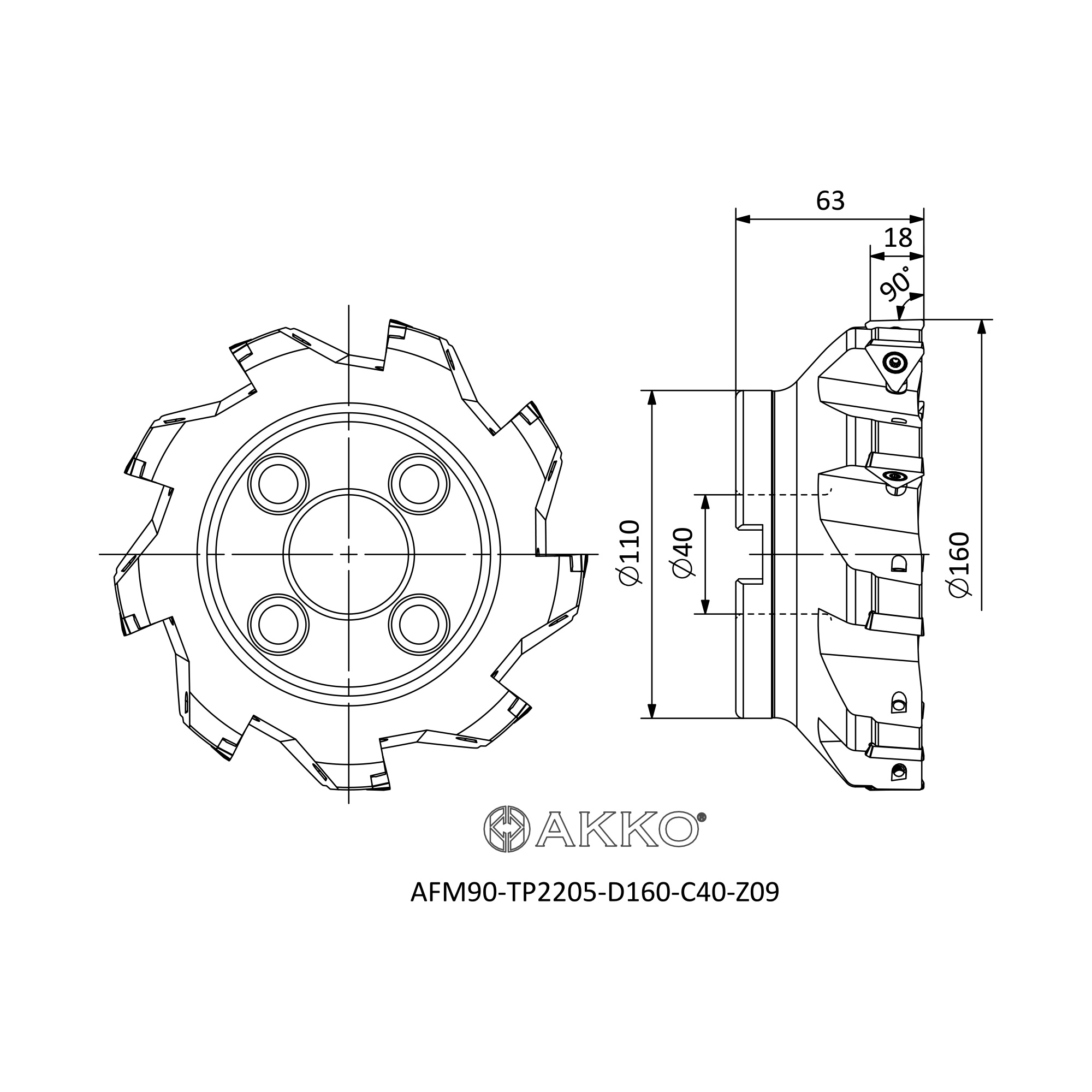 AKKO AFM90-TP2205-D160-C40-Z09 — фото 3